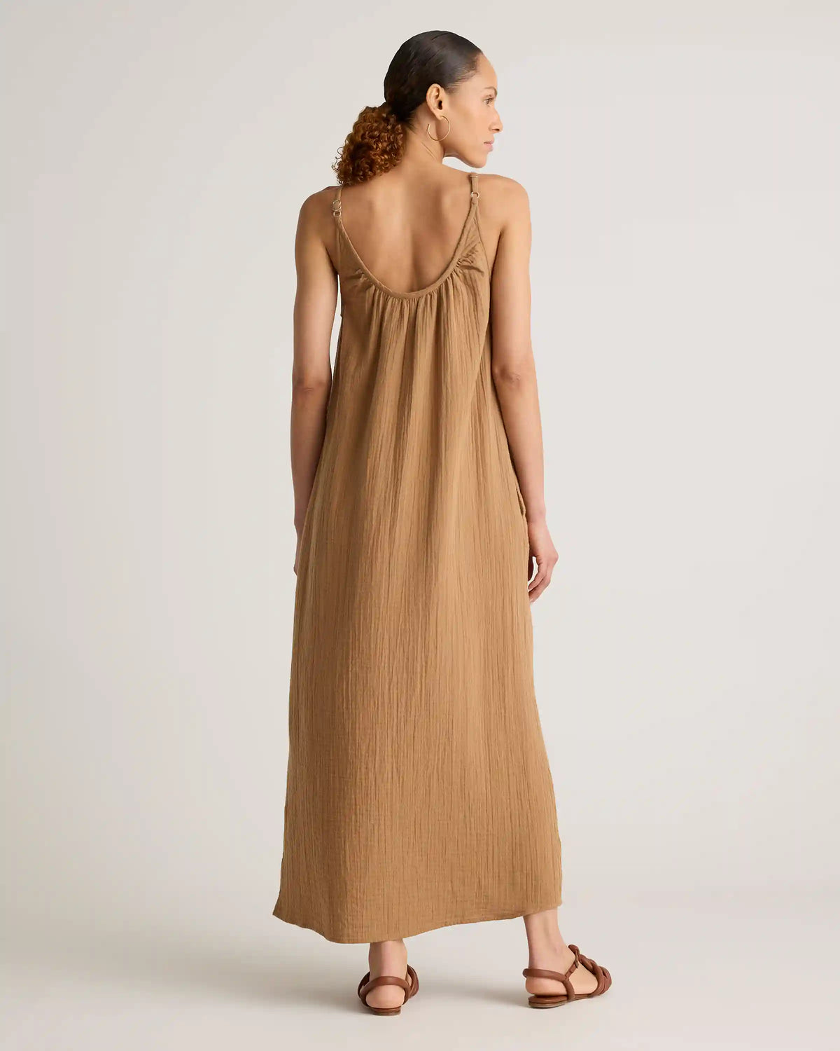 100% Organic Cotton Gauze Sleeveless Maxi Dress