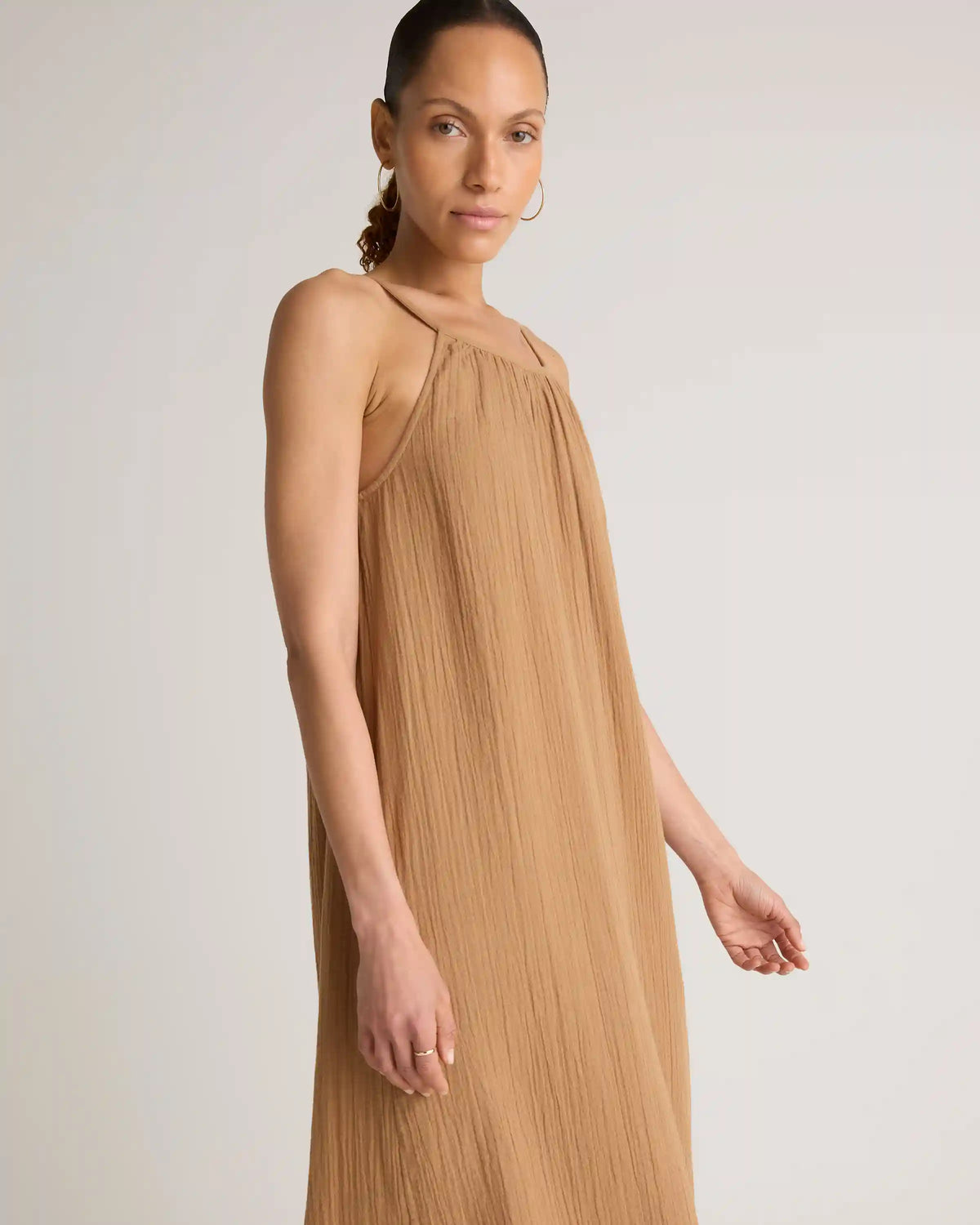 100% Organic Cotton Gauze Sleeveless Maxi Dress