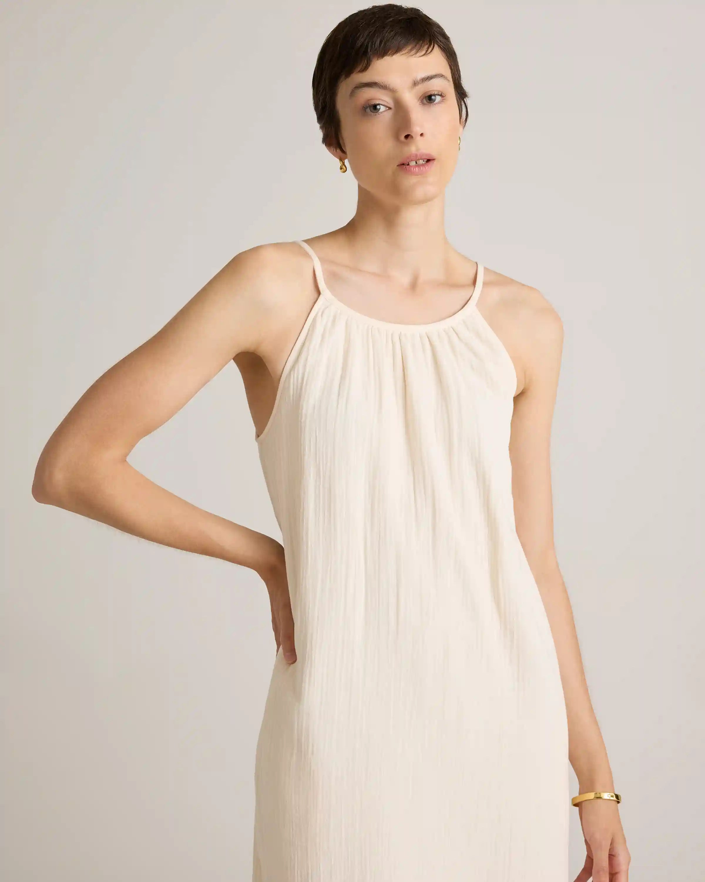 100% Organic Cotton Gauze Sleeveless Maxi Dress