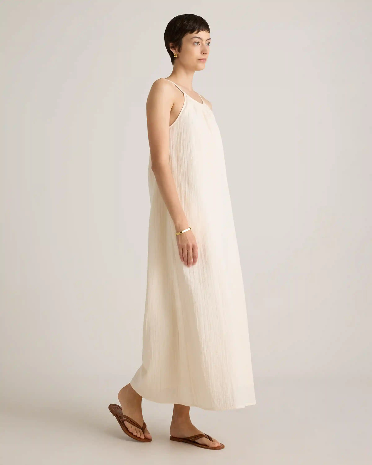 100% Organic Cotton Gauze Sleeveless Maxi Dress