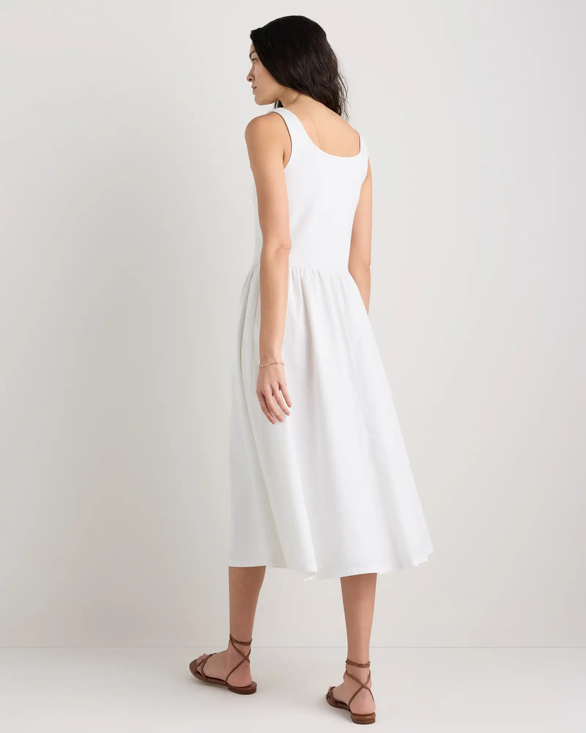 Cotton Mixed Media Tank Dress