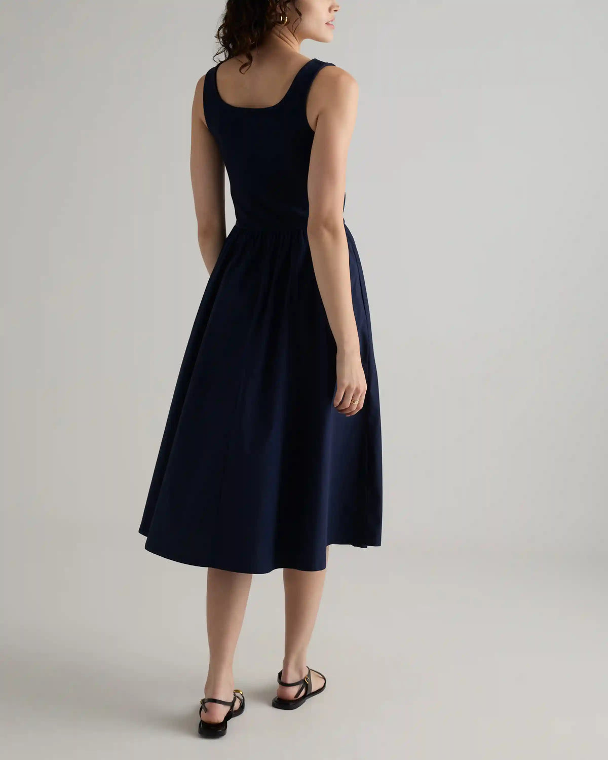 Cotton Mixed Media Tank Dress