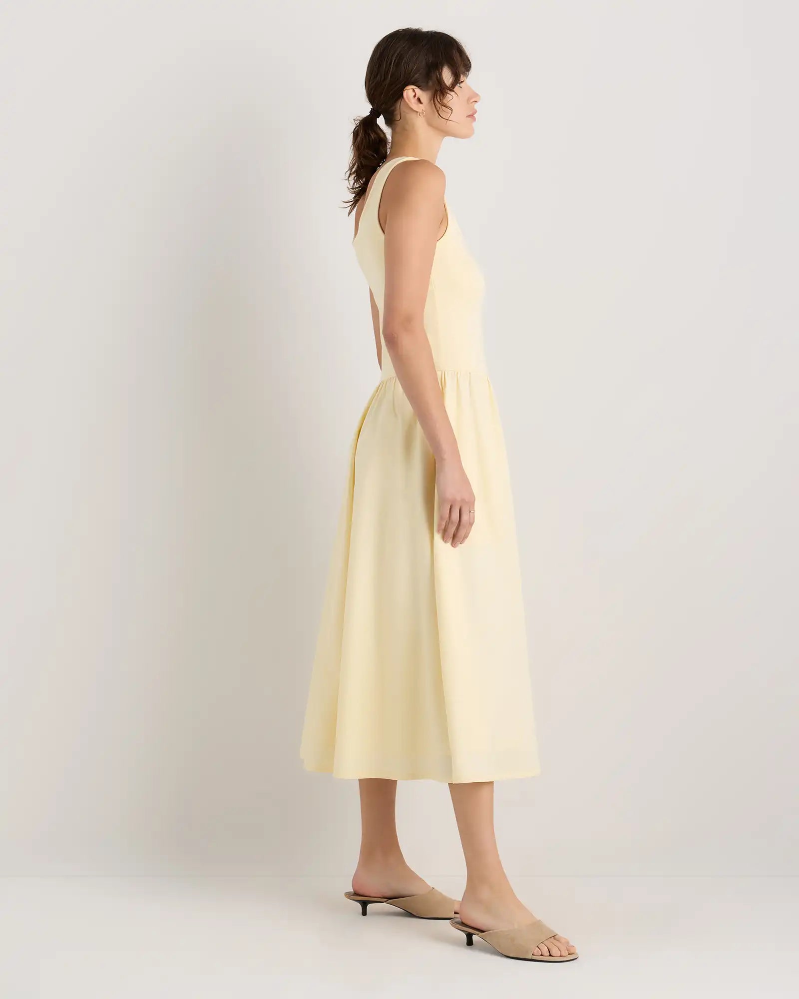 Cotton Mixed Media Tank Dress