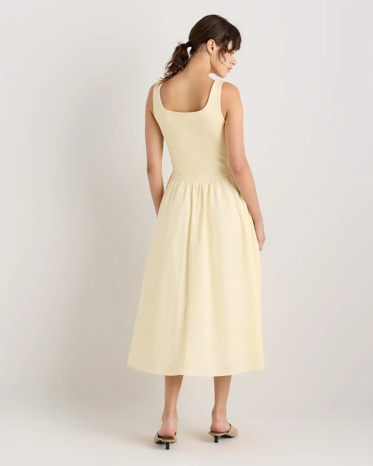 Cotton Mixed Media Tank Dress