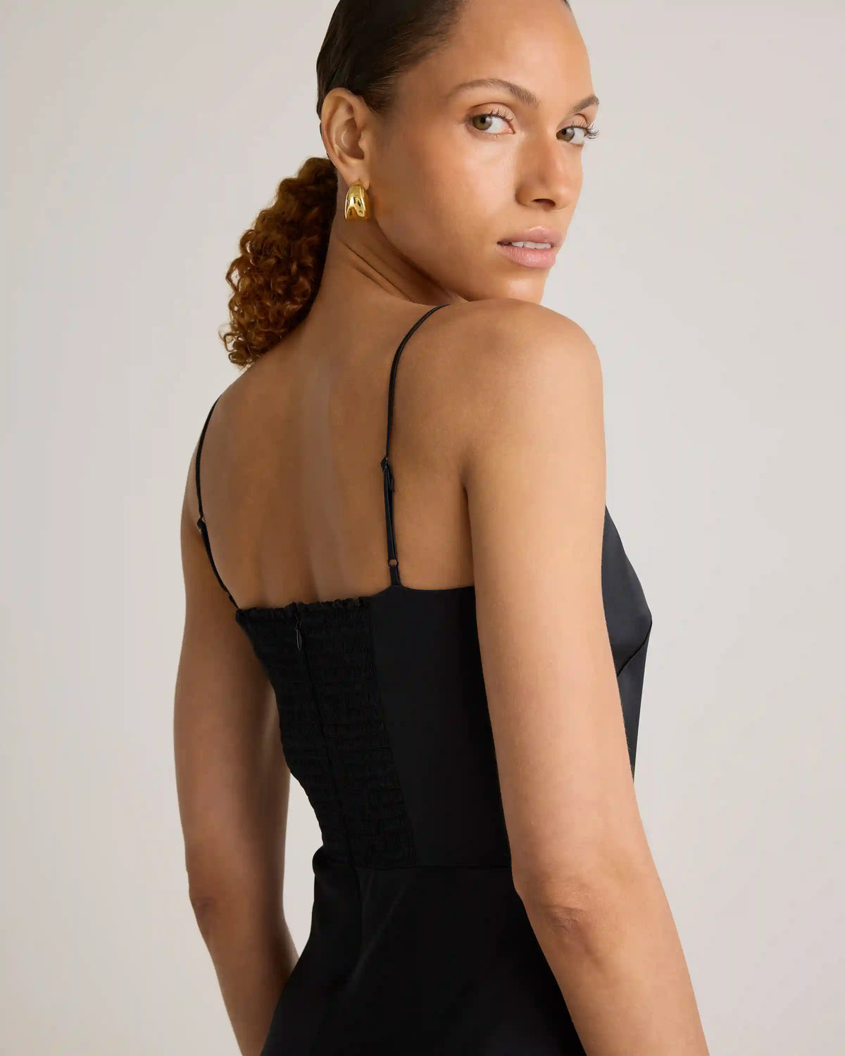 100% Washable Silk Square Neck Maxi Dress
