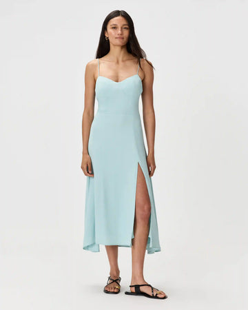Lightweight Crepe Sweetheart Midi Dress