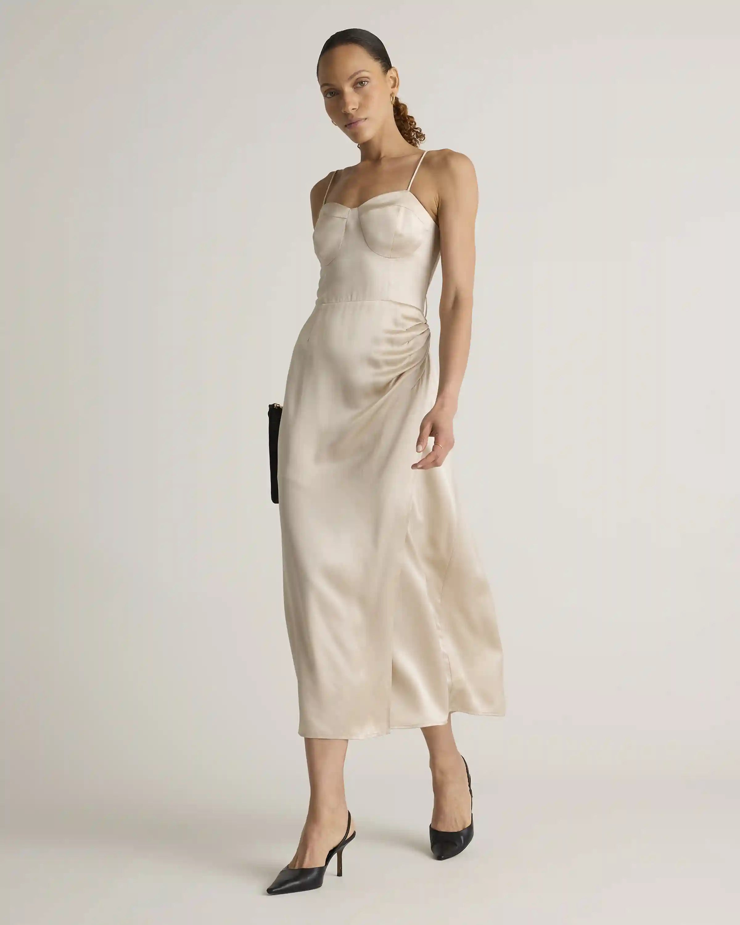 100% Washable Silk Sweetheart Dress