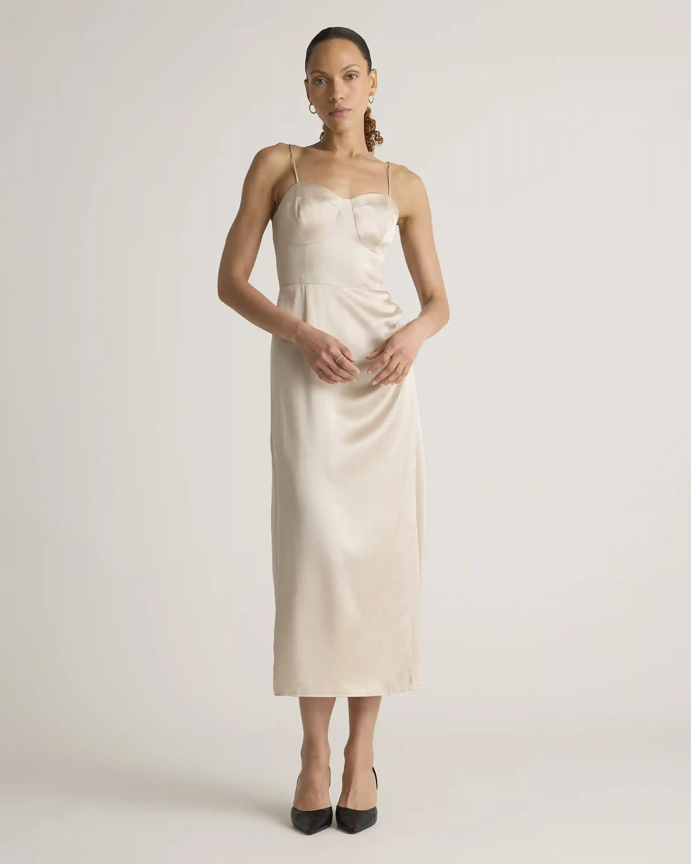 100% Washable Silk Sweetheart Dress