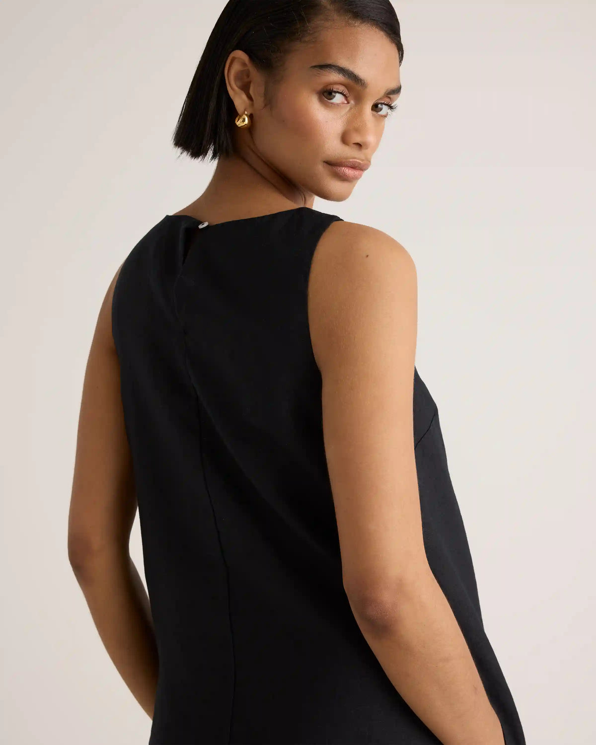 100% European Linen Tank Mini Dress