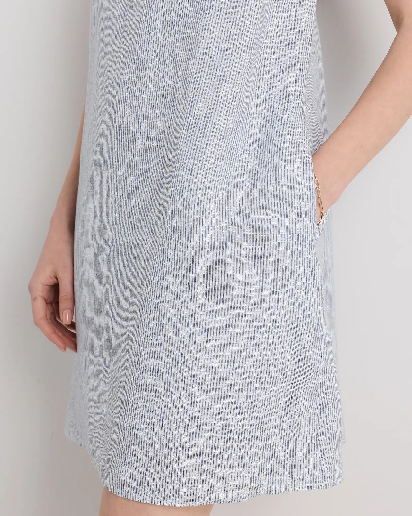 100% European Linen Tank Mini Dress