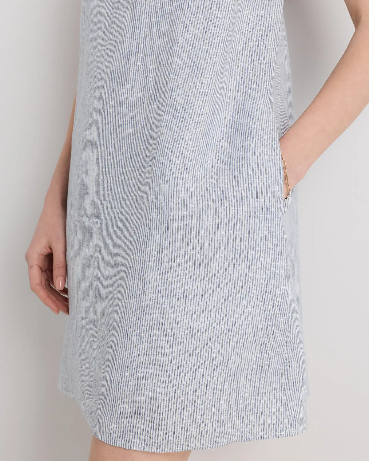 100% European Linen Tank Mini Dress