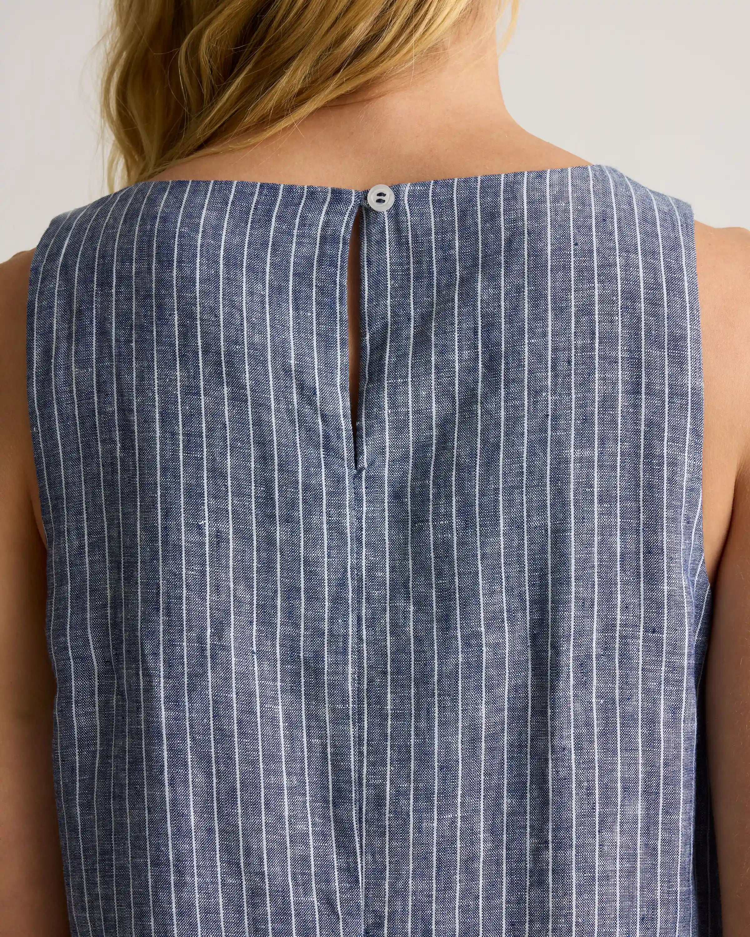 100% European Linen Tank Mini Dress
