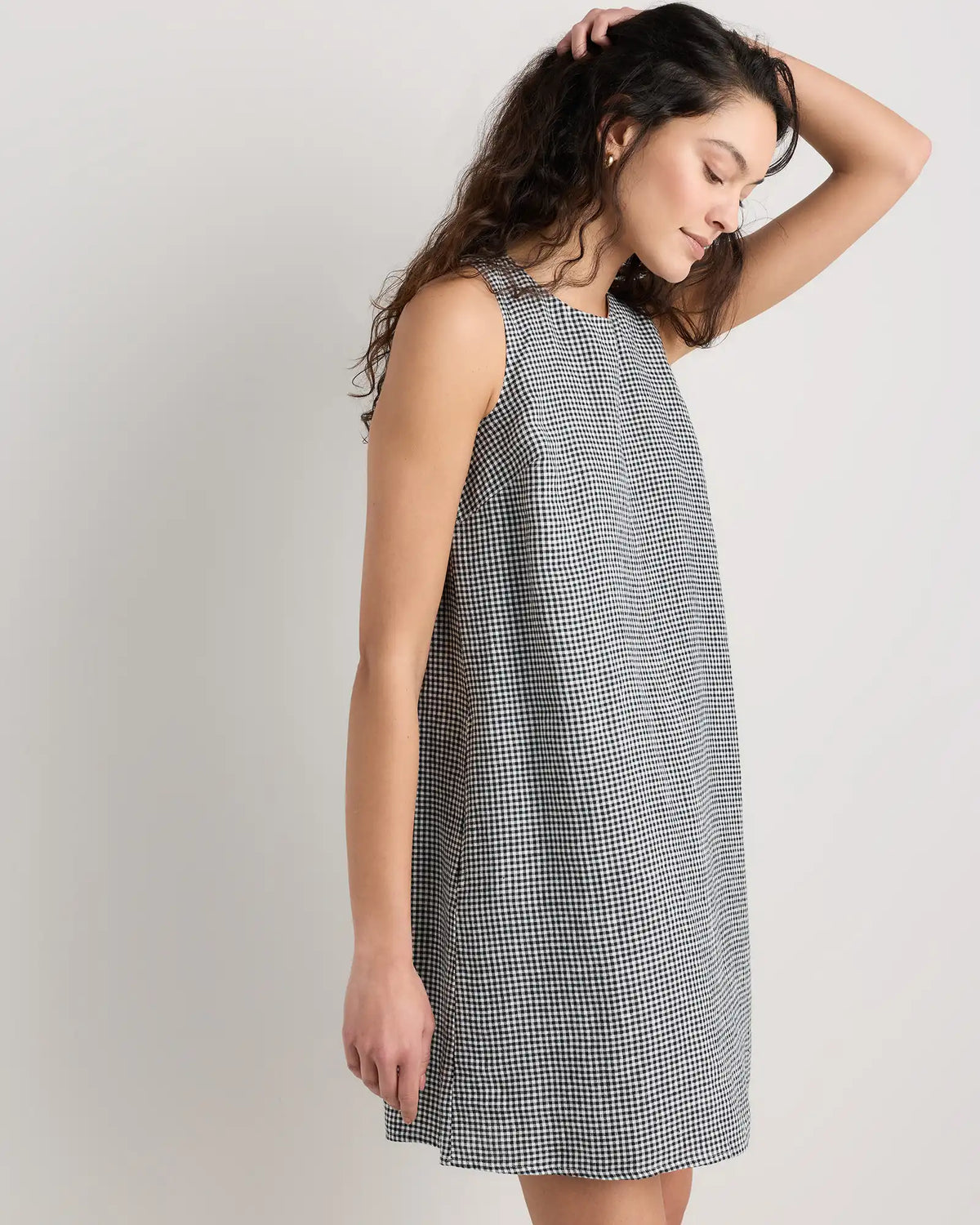 100% European Linen Tank Mini Dress
