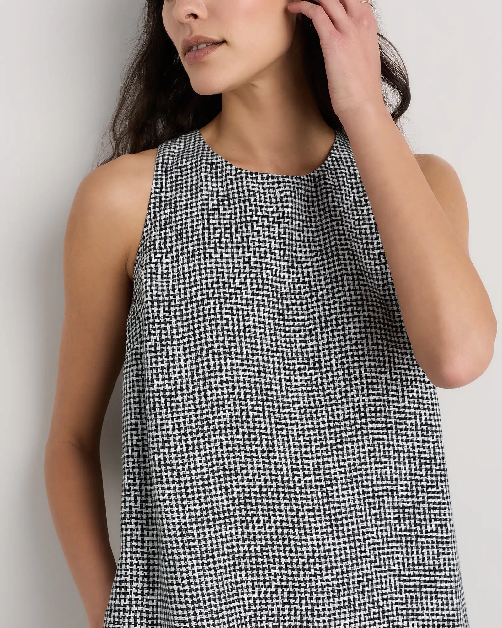 100% European Linen Tank Mini Dress