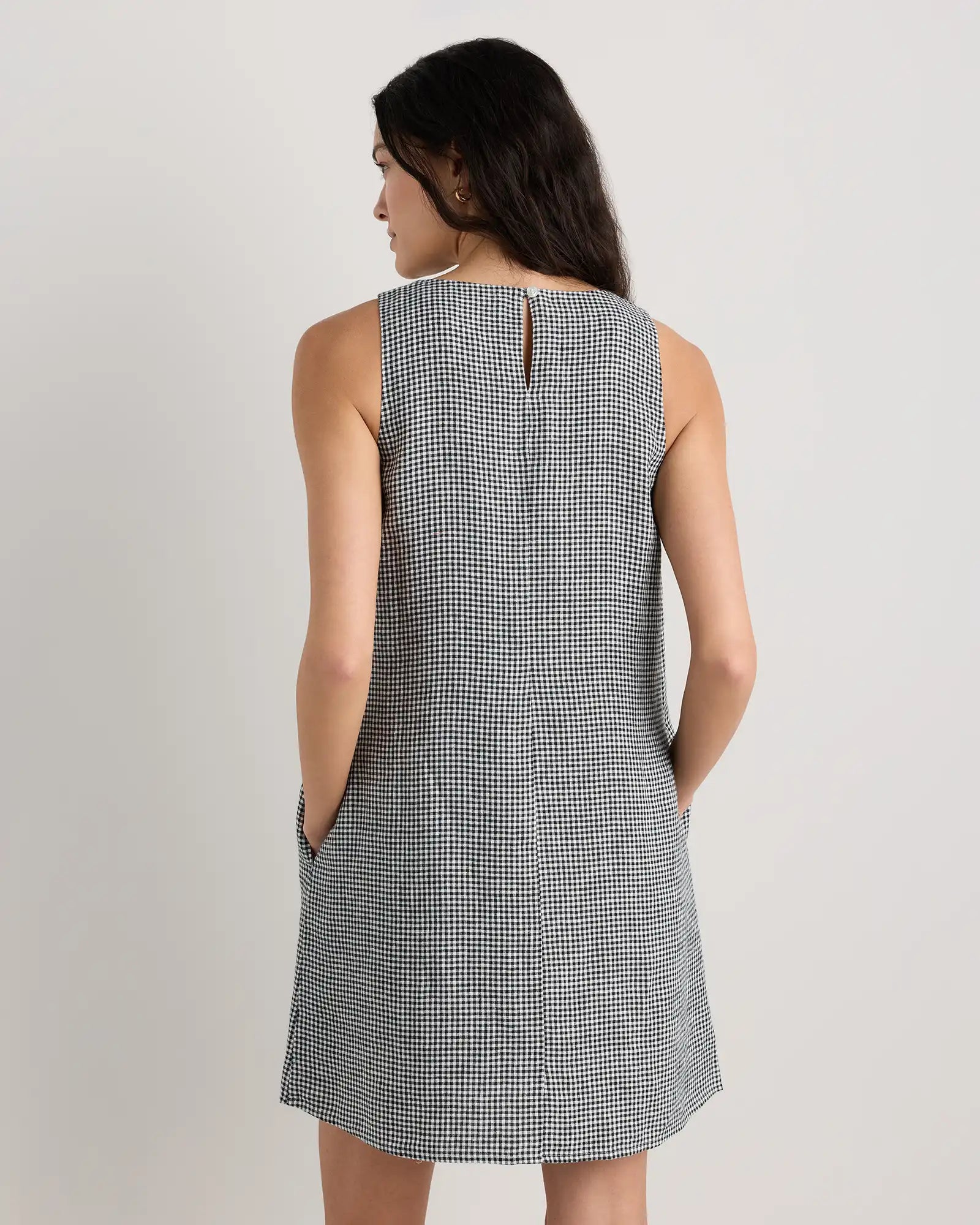 100% European Linen Tank Mini Dress