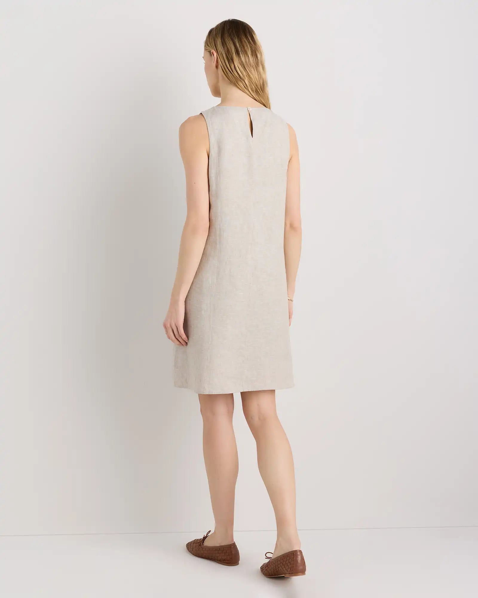 100% European Linen Tank Mini Dress