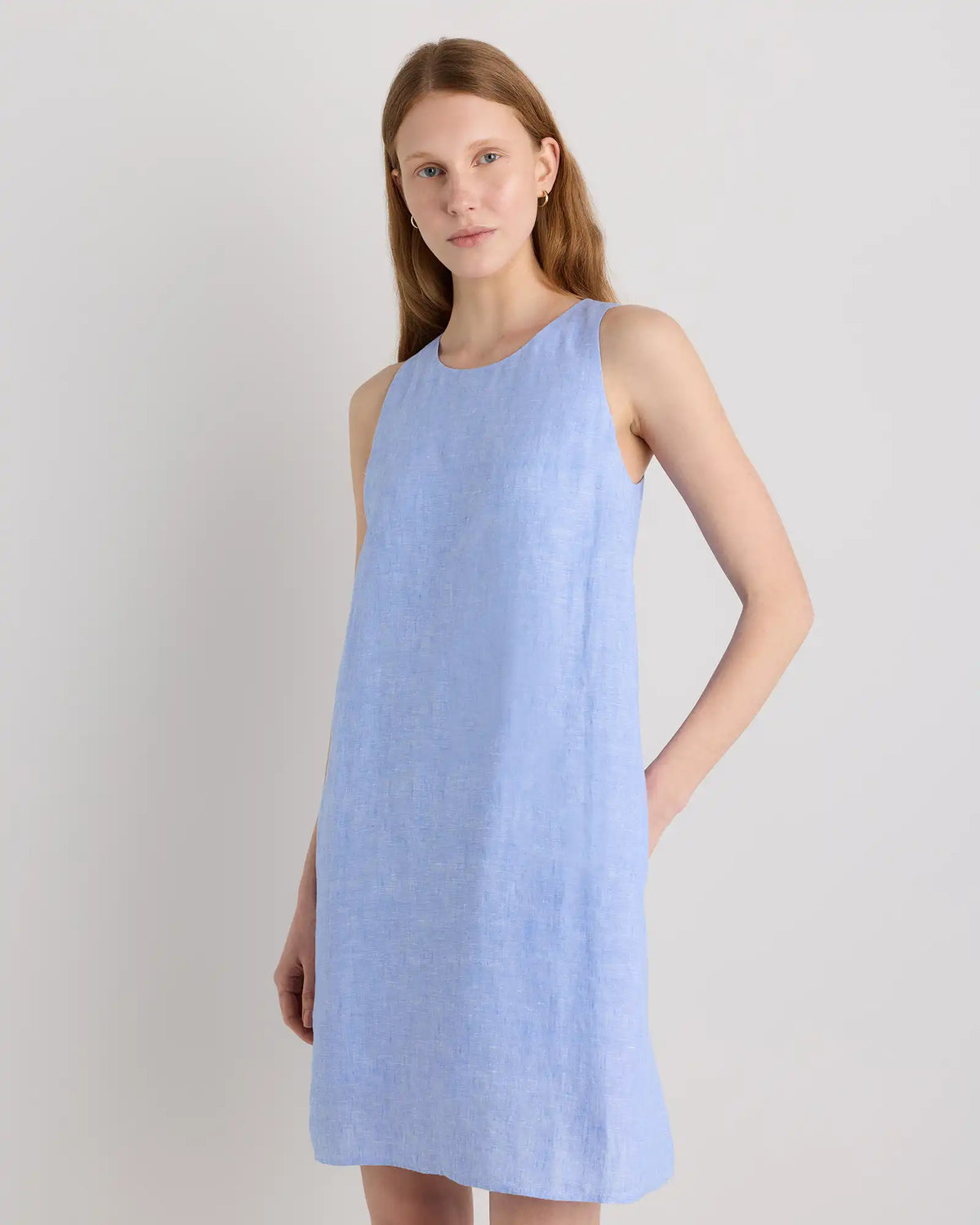 100% European Linen Tank Mini Dress