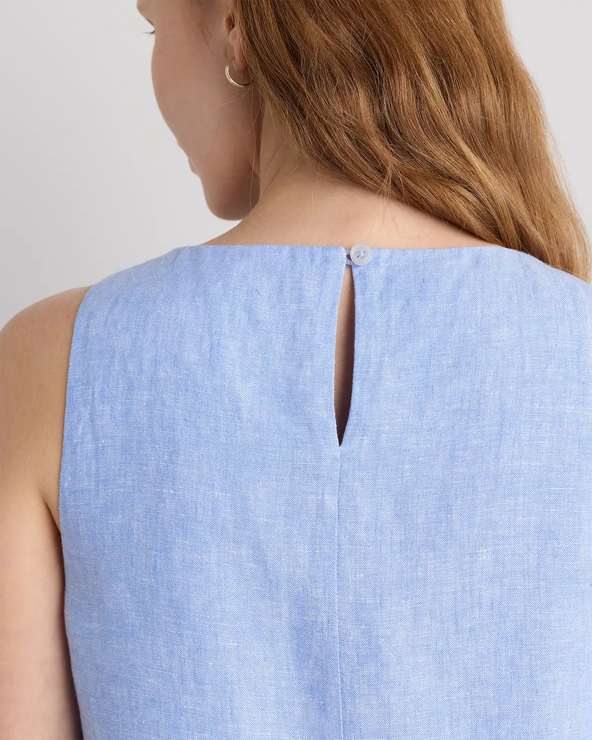 100% European Linen Tank Mini Dress