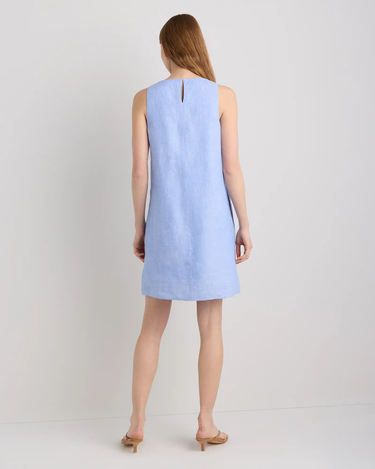 100% European Linen Tank Mini Dress