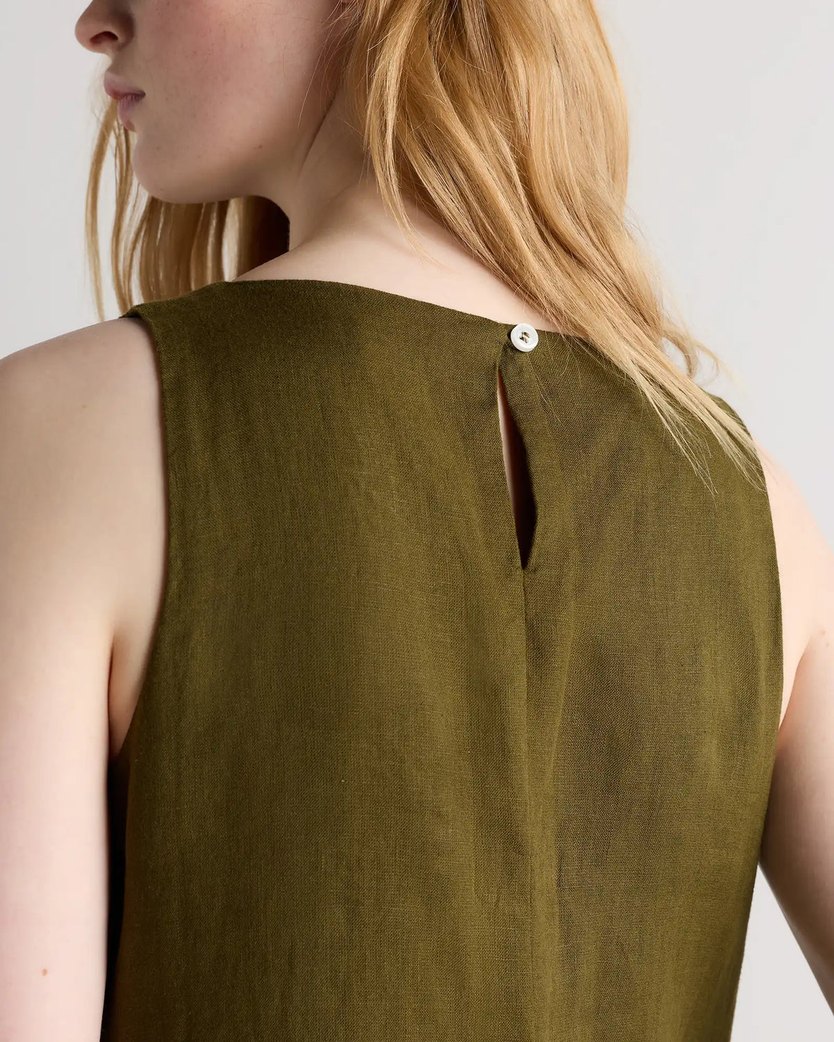 100% European Linen Tank Mini Dress