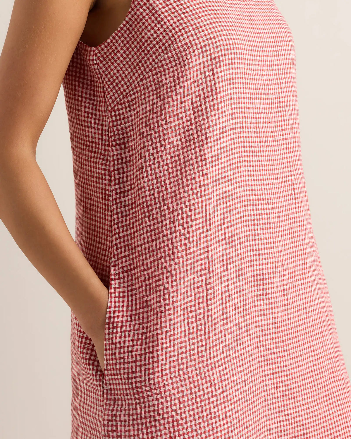 100% European Linen Tank Mini Dress