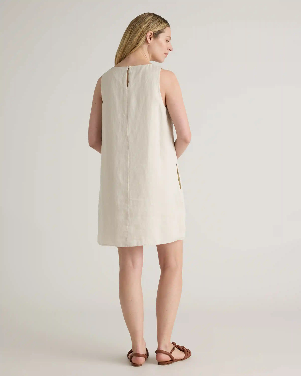 100% European Linen Tank Mini Dress