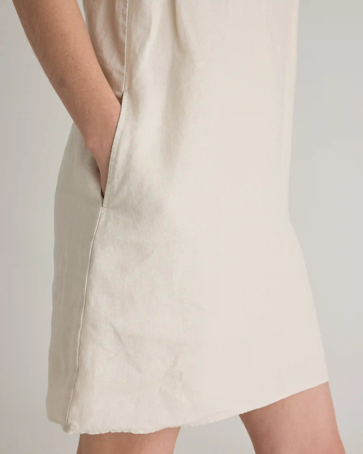 100% European Linen Tank Mini Dress