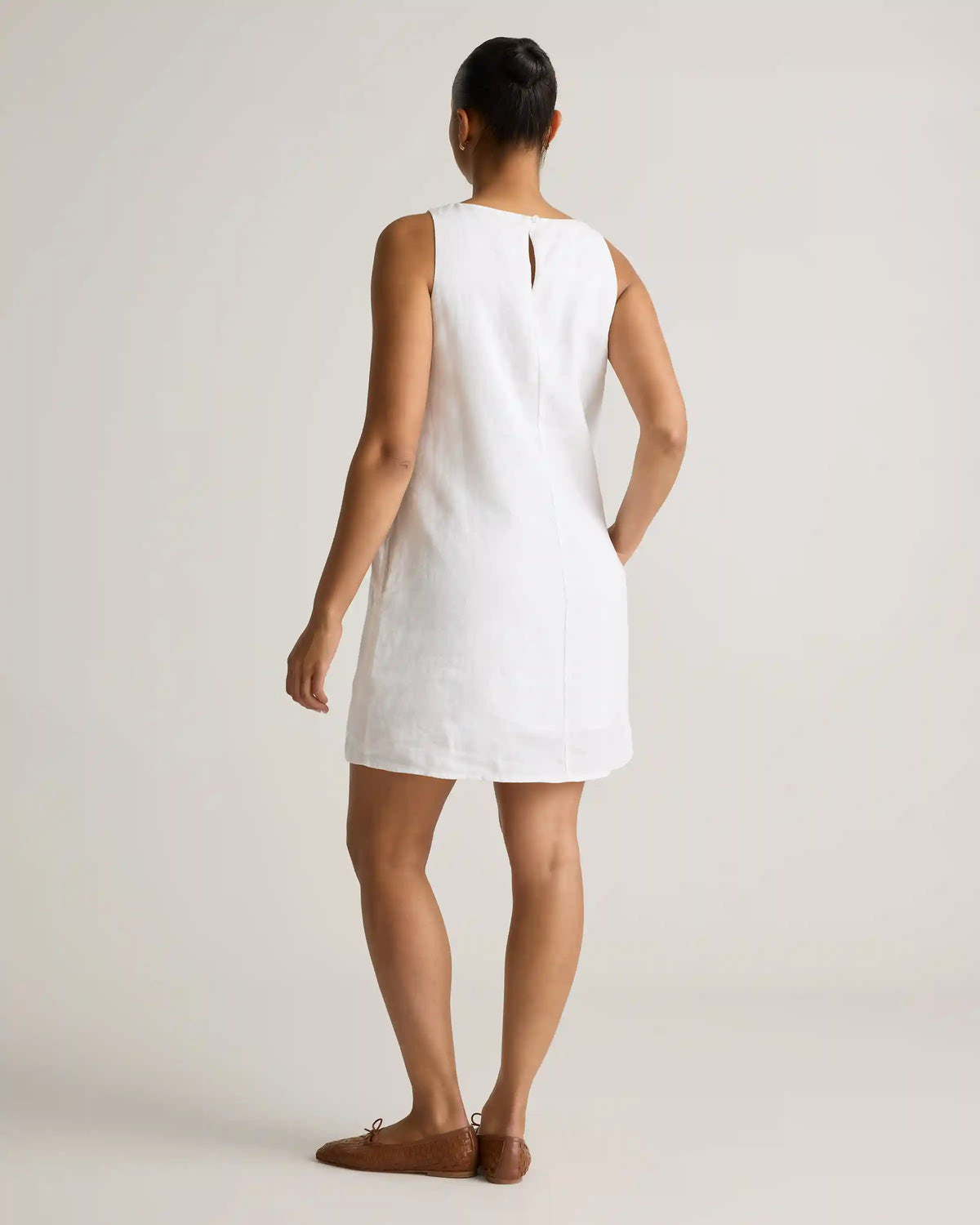 100% European Linen Tank Mini Dress