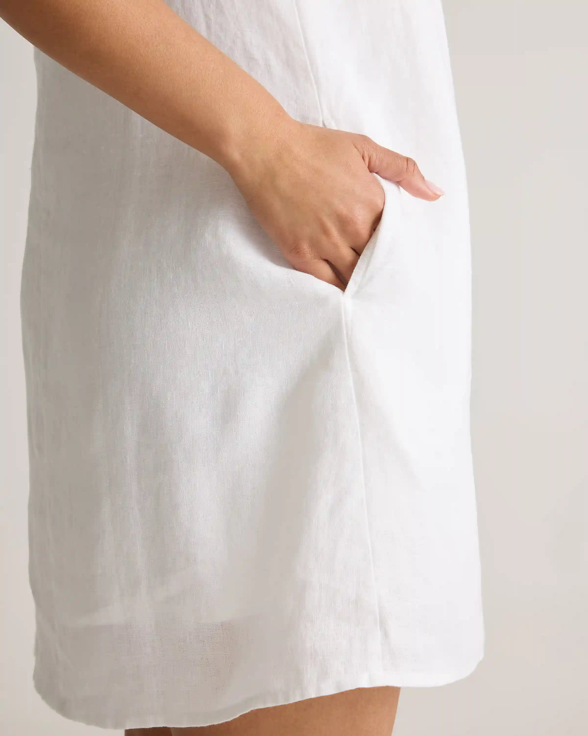 100% European Linen Tank Mini Dress