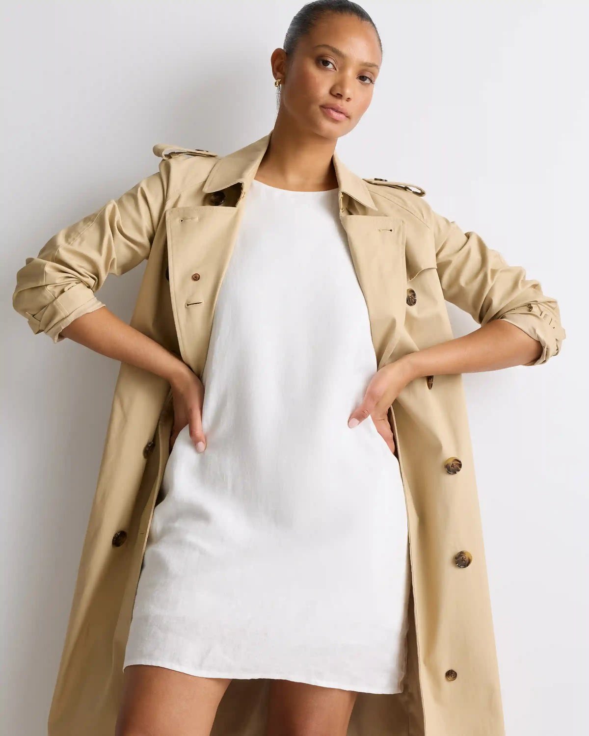 100% European Linen Tank Mini Dress