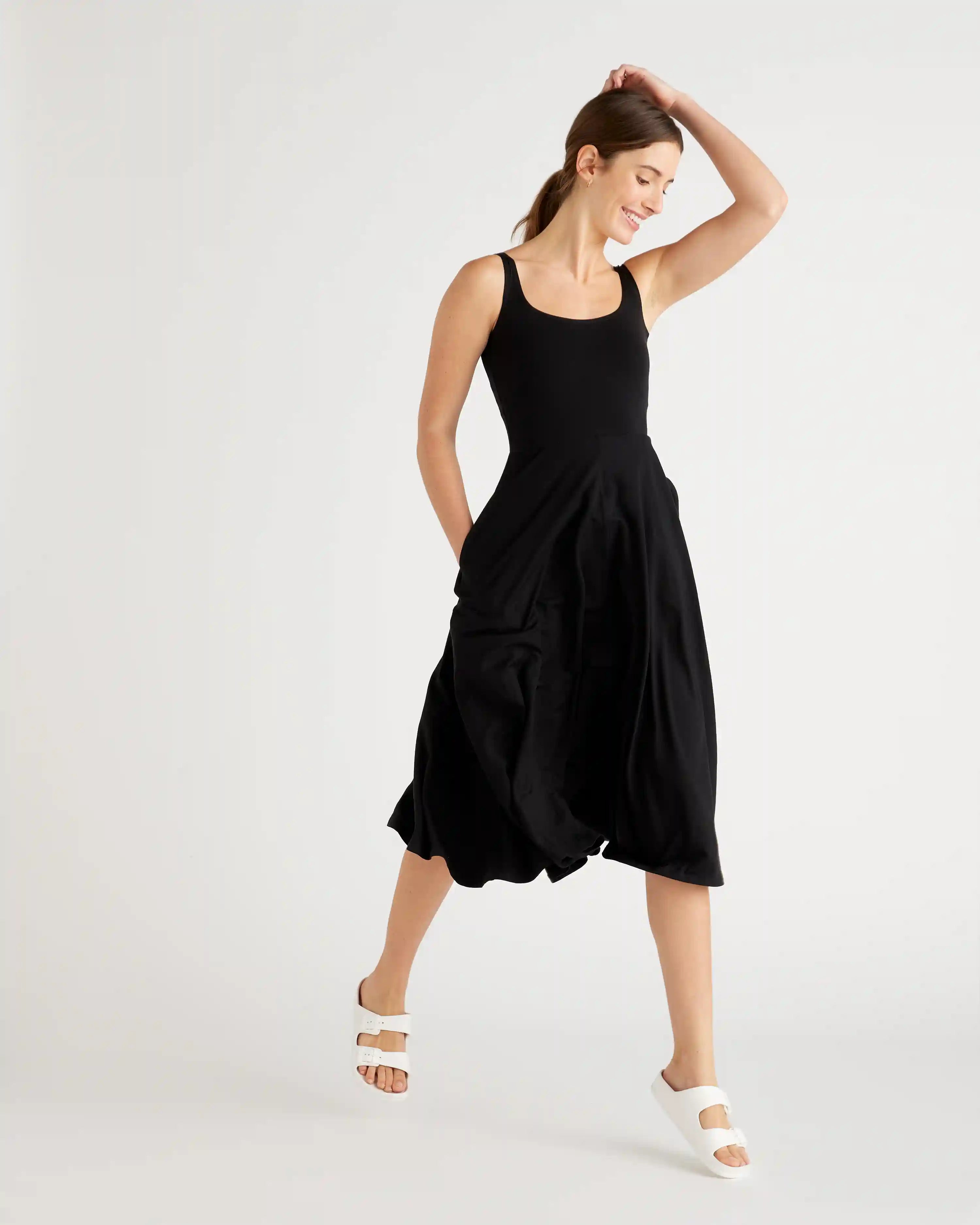 Tencel Jersey Fit & Flare Dress