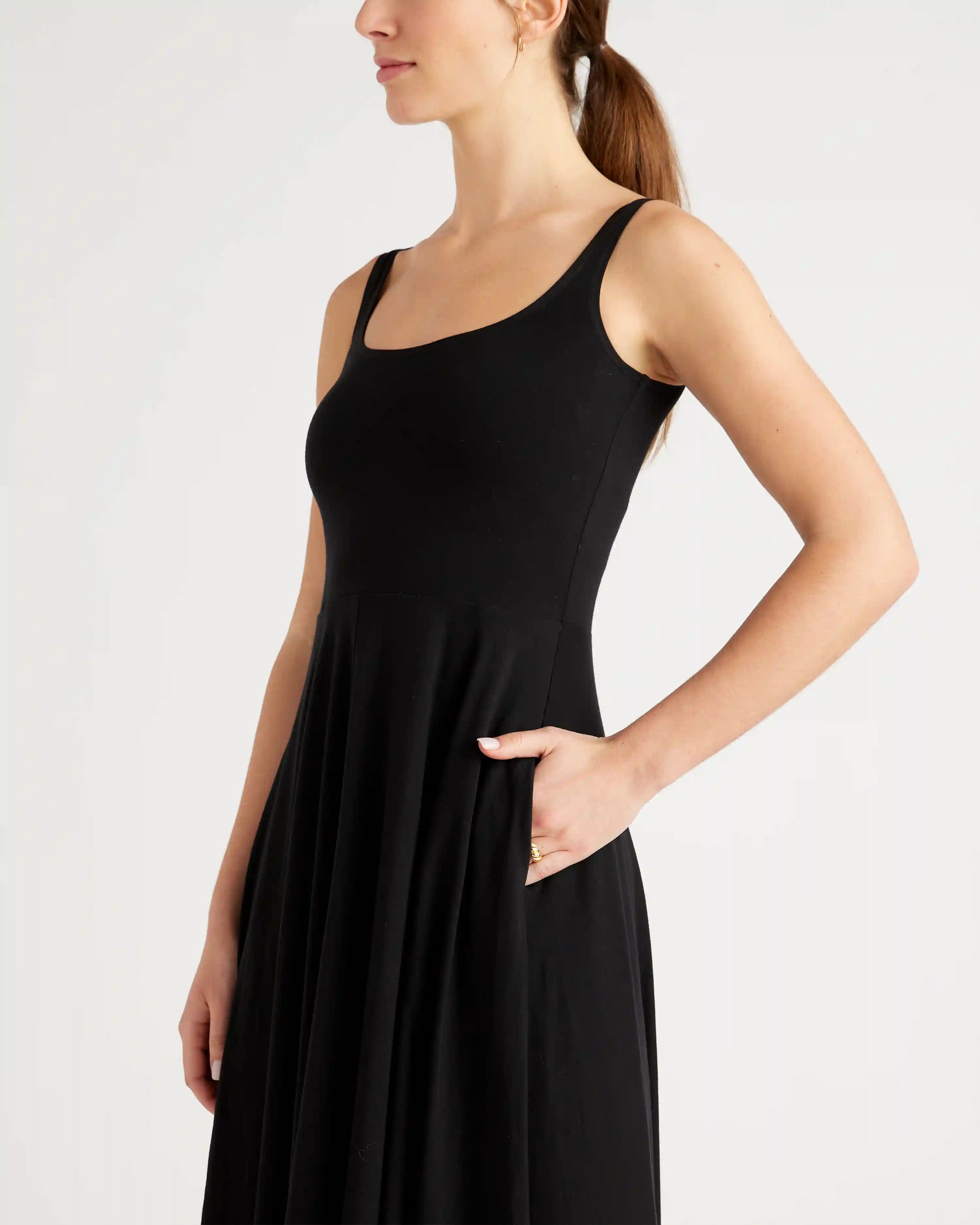 Tencel Jersey Fit & Flare Dress