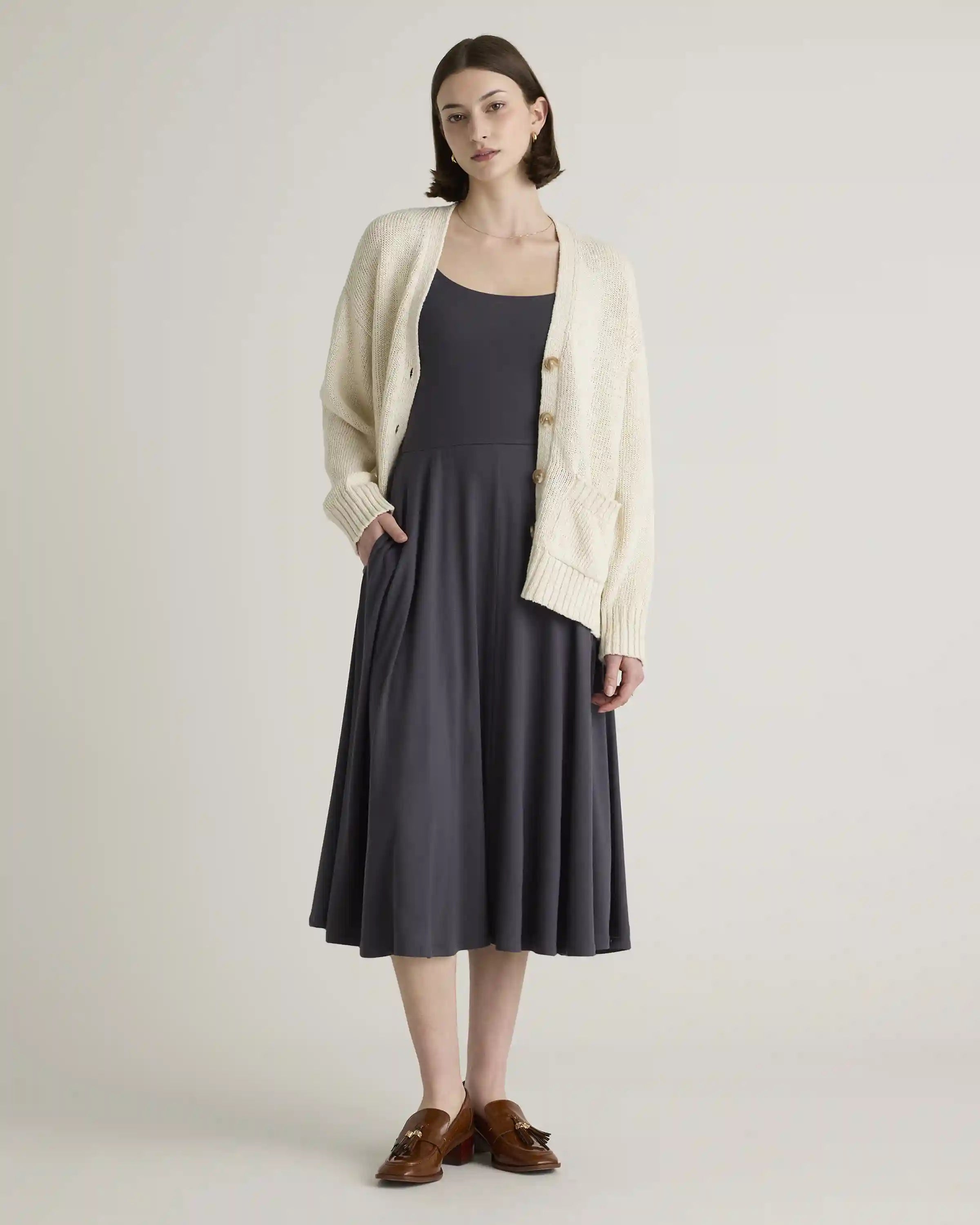 Tencel Jersey Fit & Flare Dress