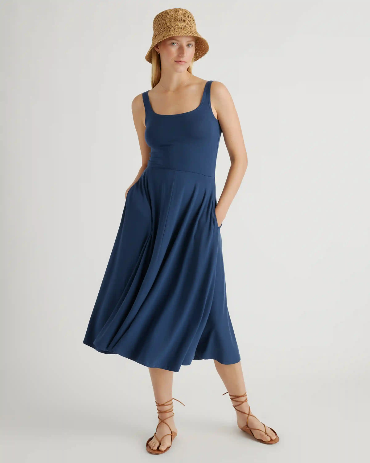 Tencel Jersey Fit & Flare Dress