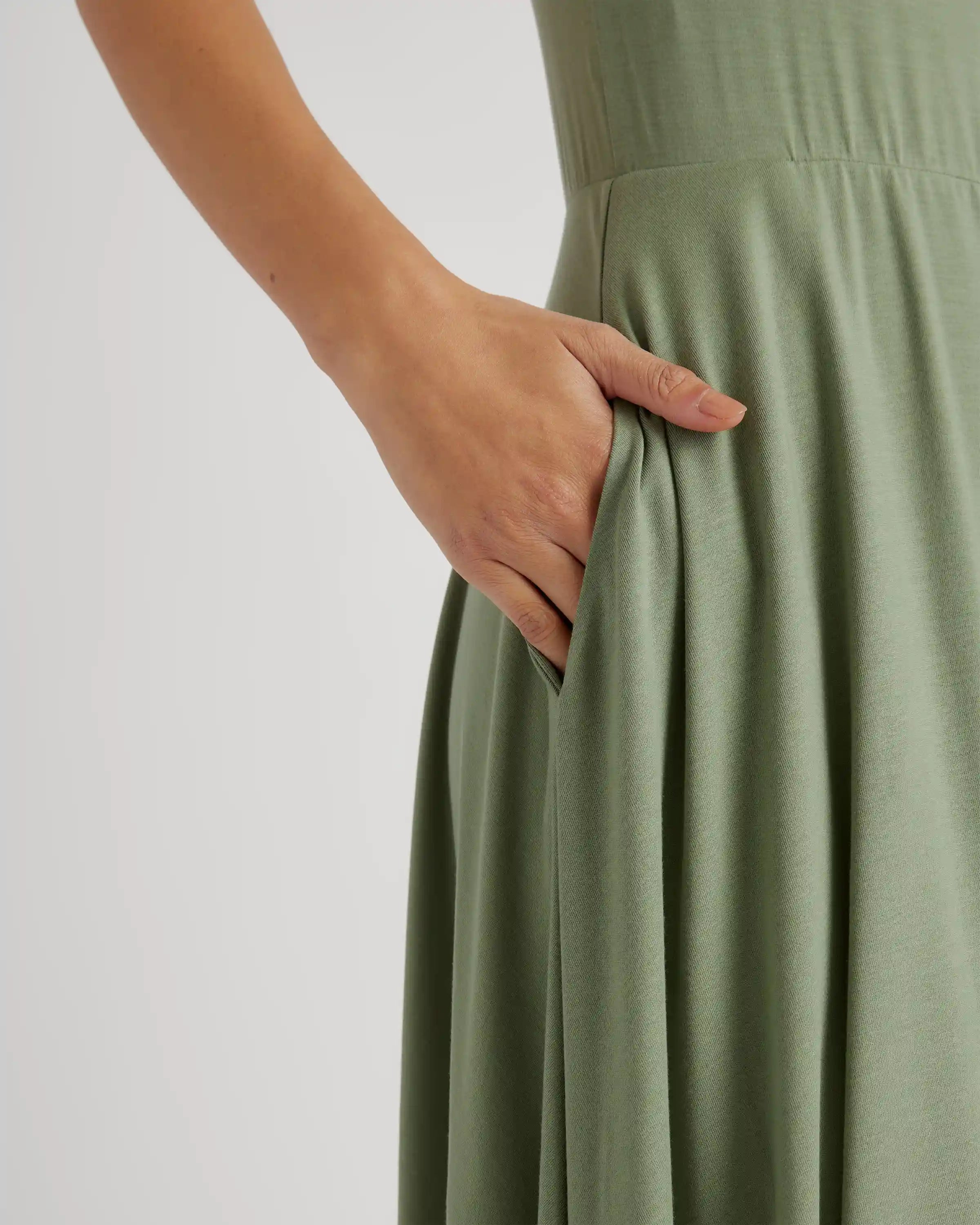 Tencel Jersey Fit & Flare Dress