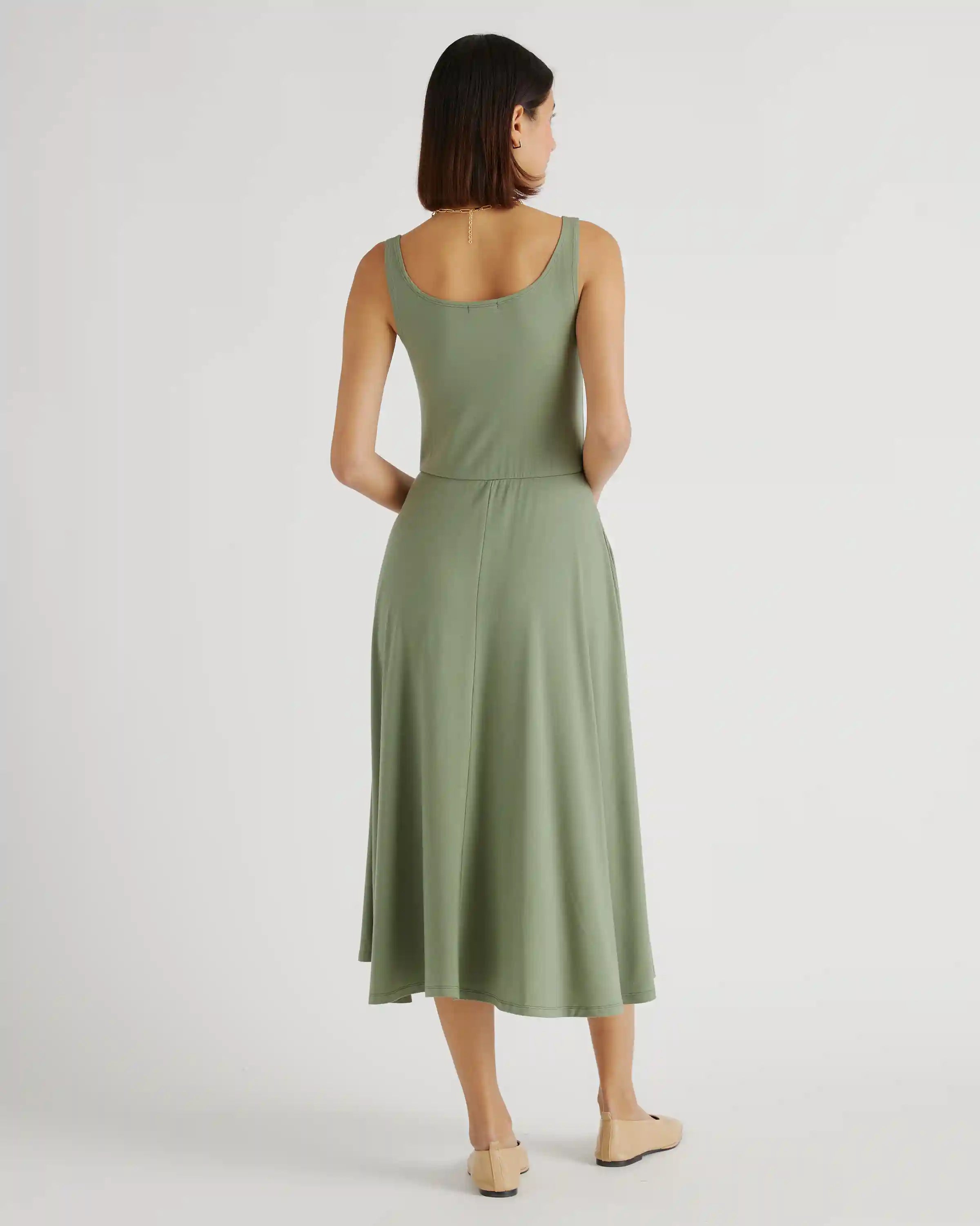 Tencel Jersey Fit & Flare Dress