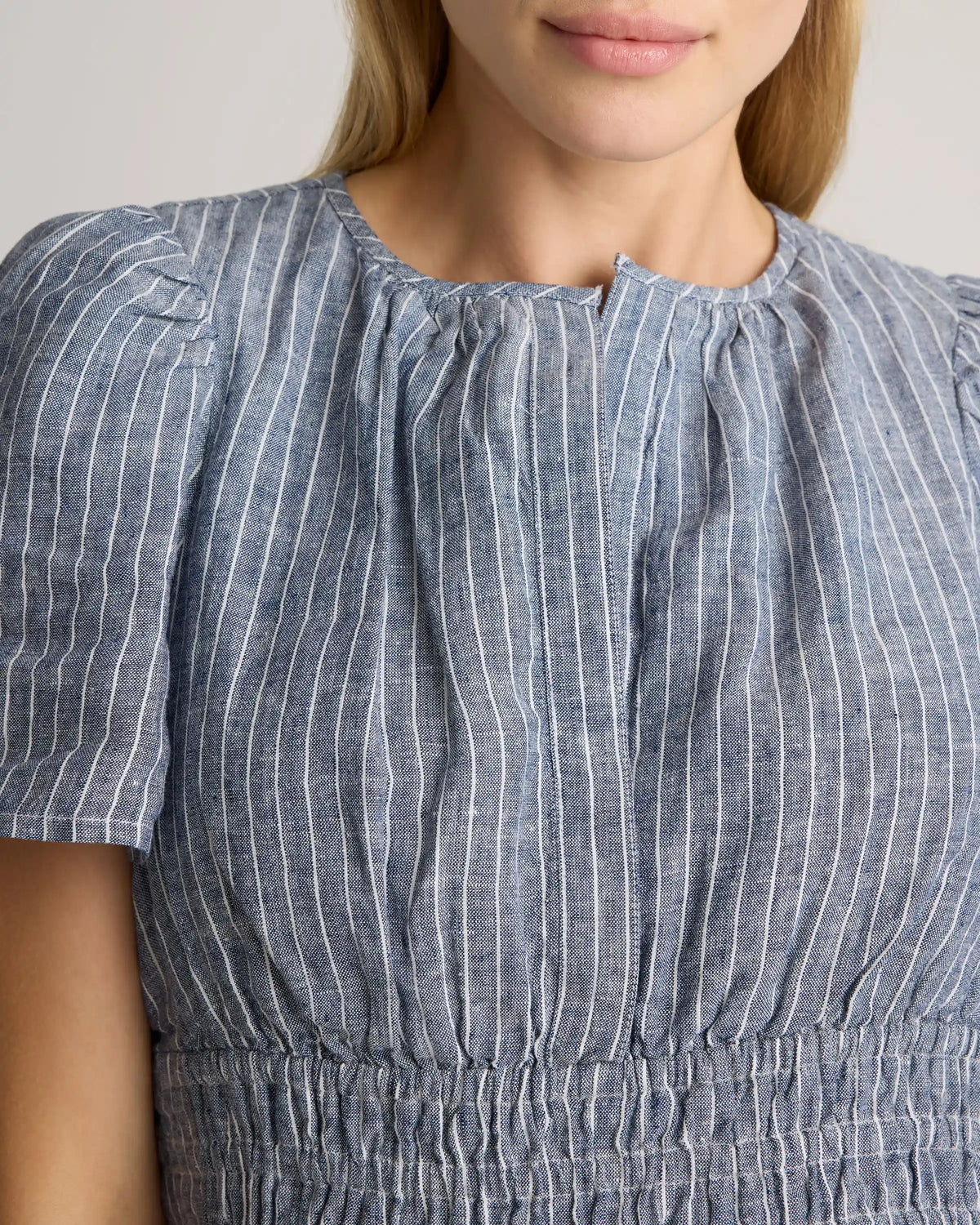 100% European Linen Tiered Maxi Dress