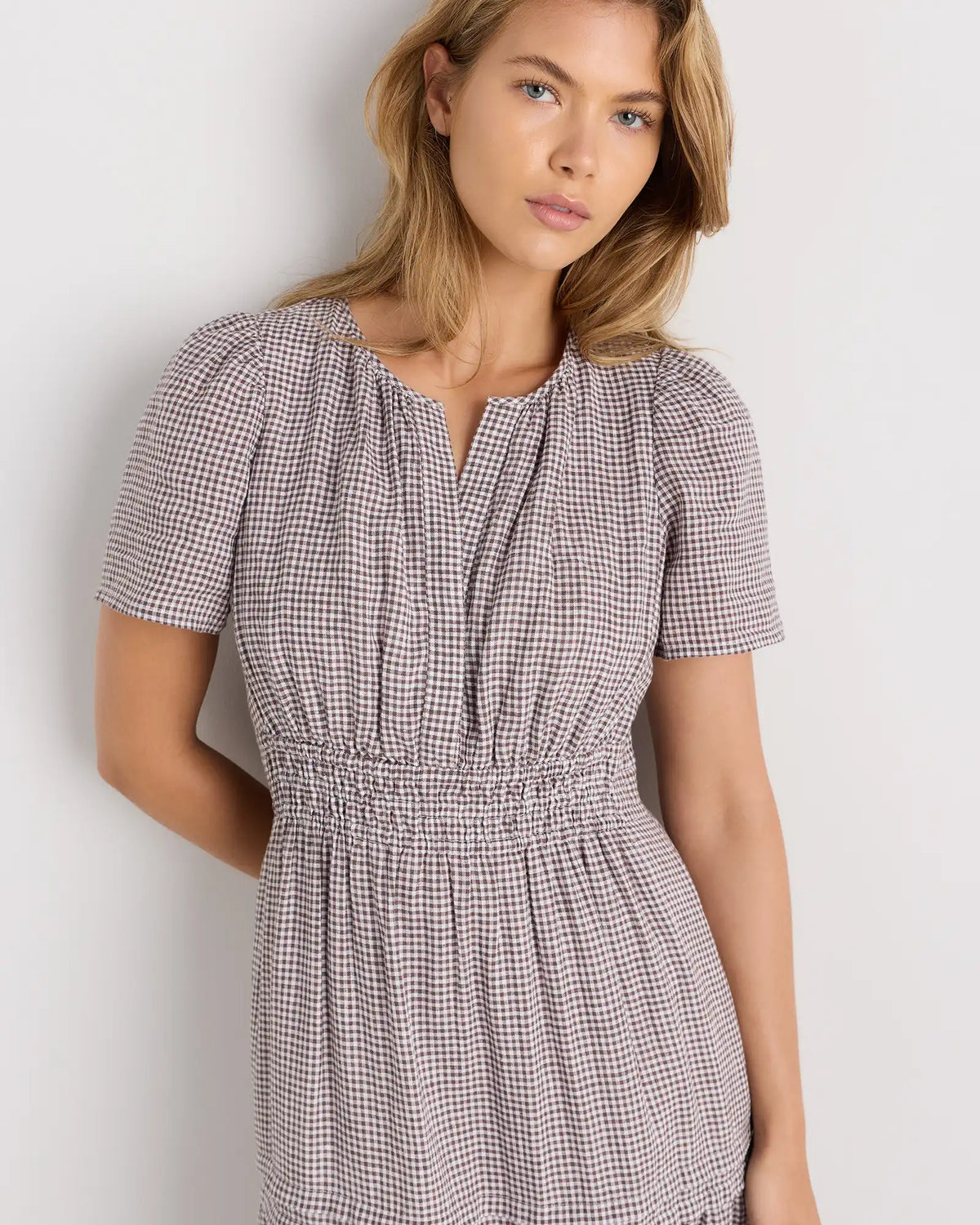 100% European Linen Tiered Maxi Dress