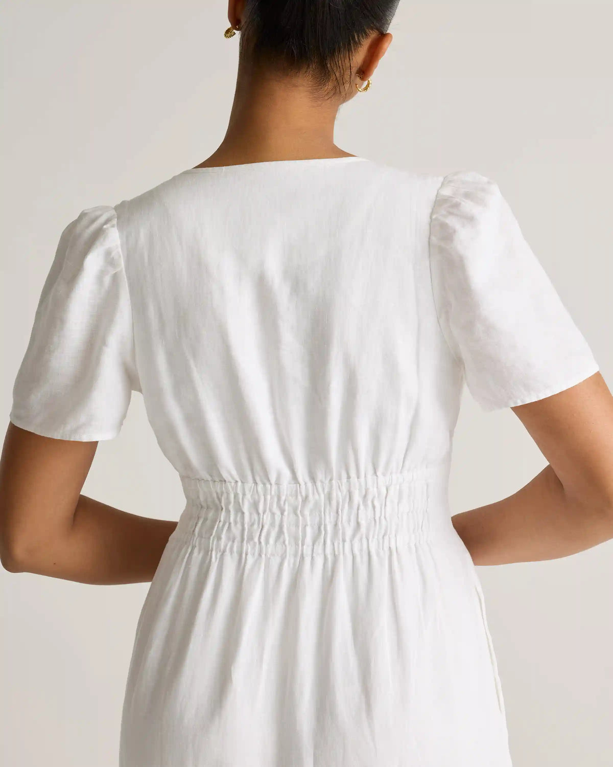 100% European Linen Tiered Maxi Dress