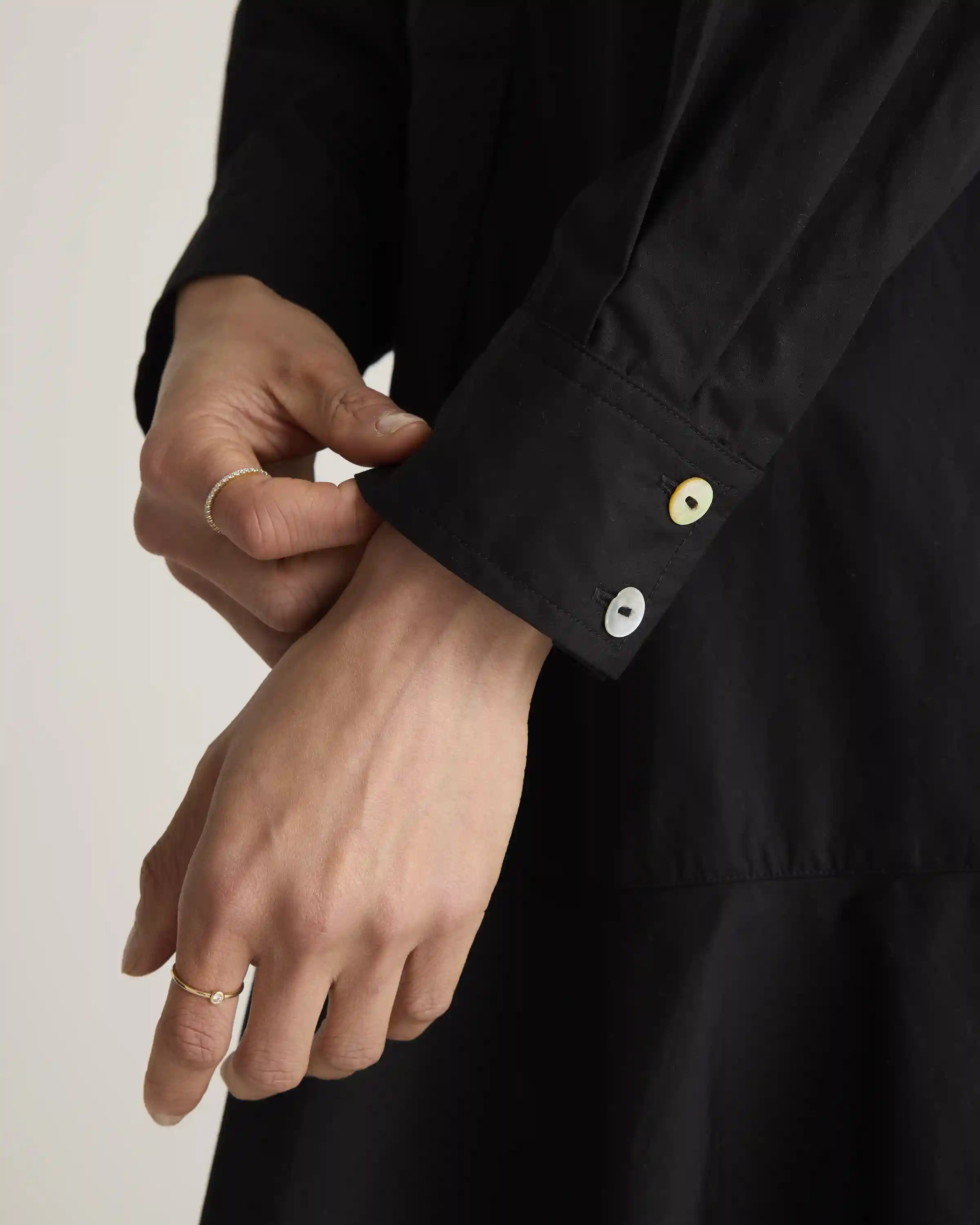 100% Organic Cotton Poplin Drop Waist Shirt Dress