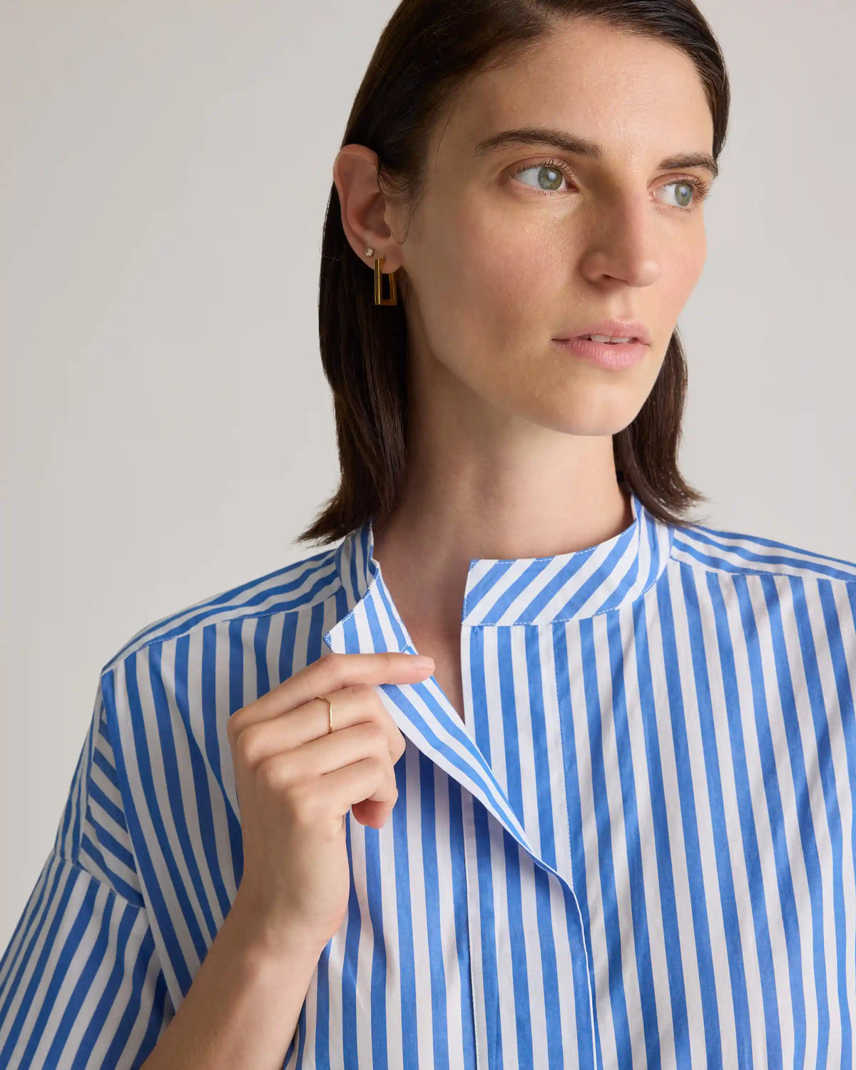 100% Organic Cotton Short Sleeve Shirt Dress