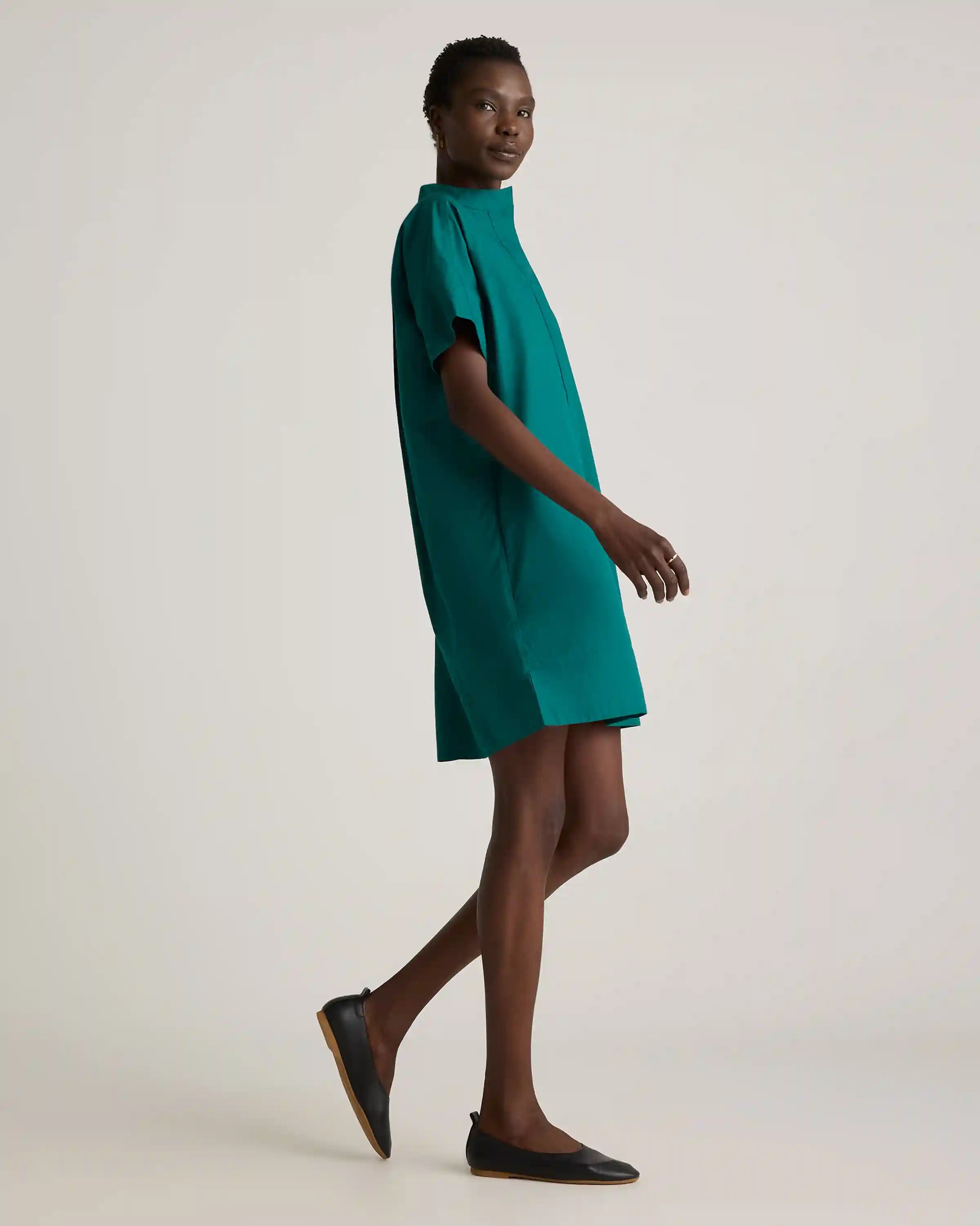 100% Organic Cotton Short Sleeve Shirt Dress