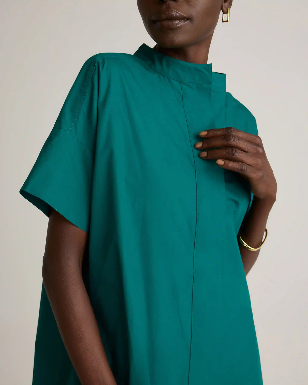 100% Organic Cotton Short Sleeve Shirt Dress
