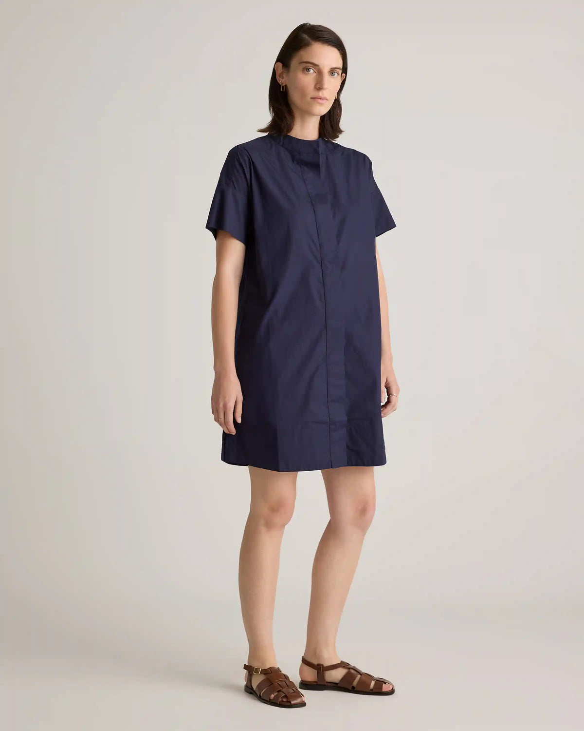 100% Organic Cotton Short Sleeve Shirt Dress