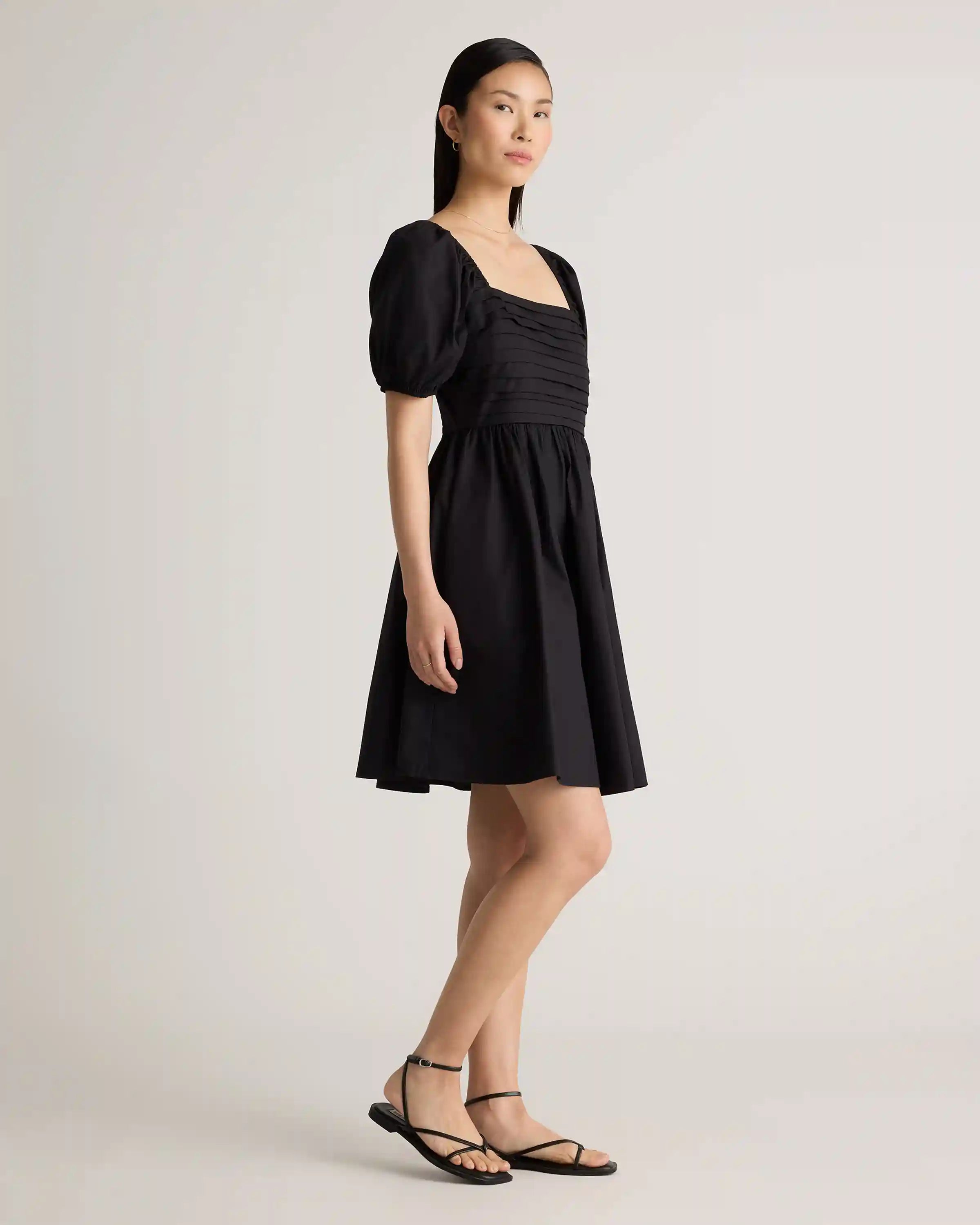 100% Organic Cotton Ruched Mini Dress