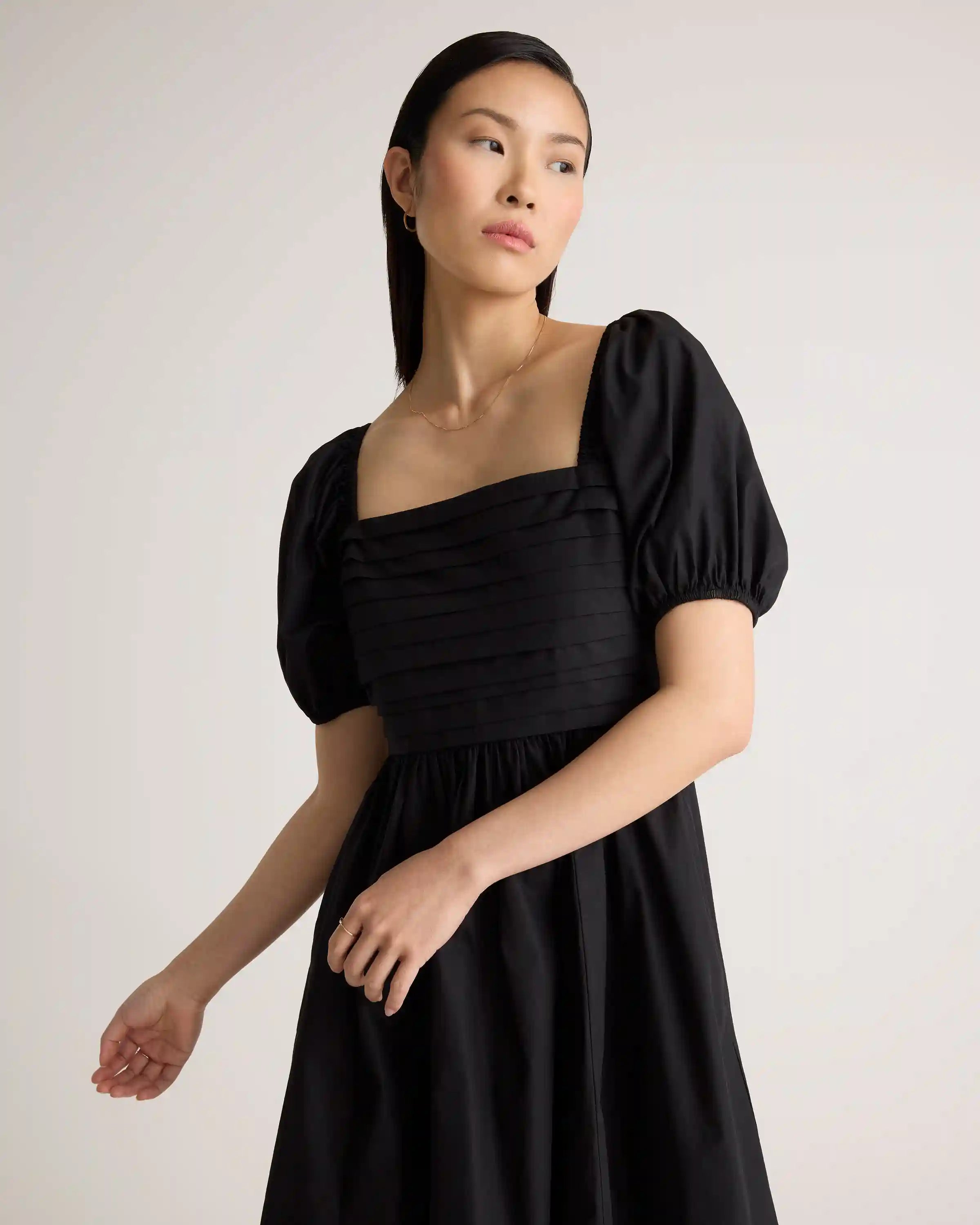 100% Organic Cotton Ruched Mini Dress