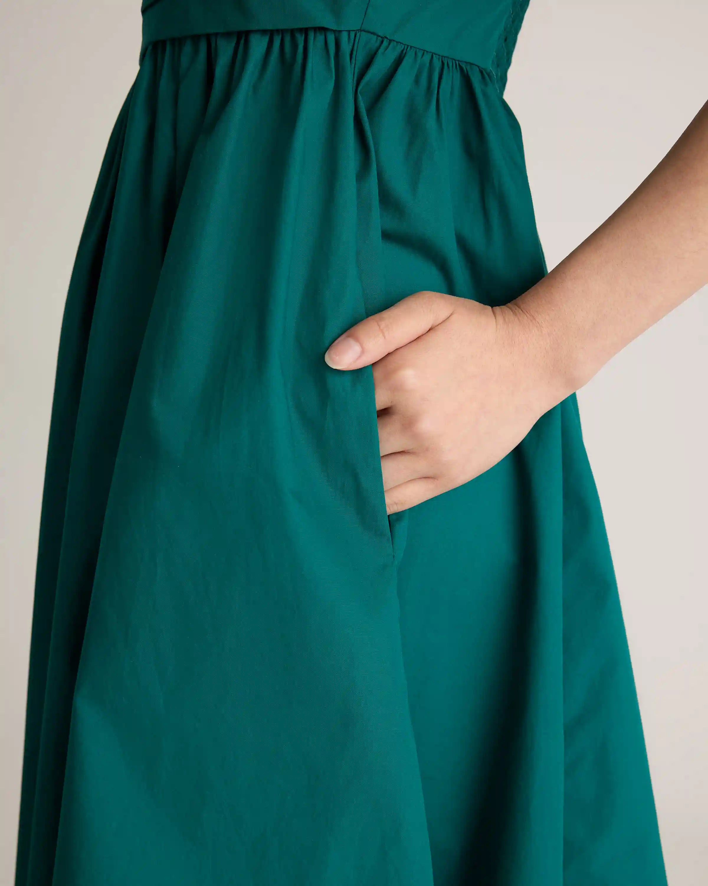 100% Organic Cotton Ruched Mini Dress