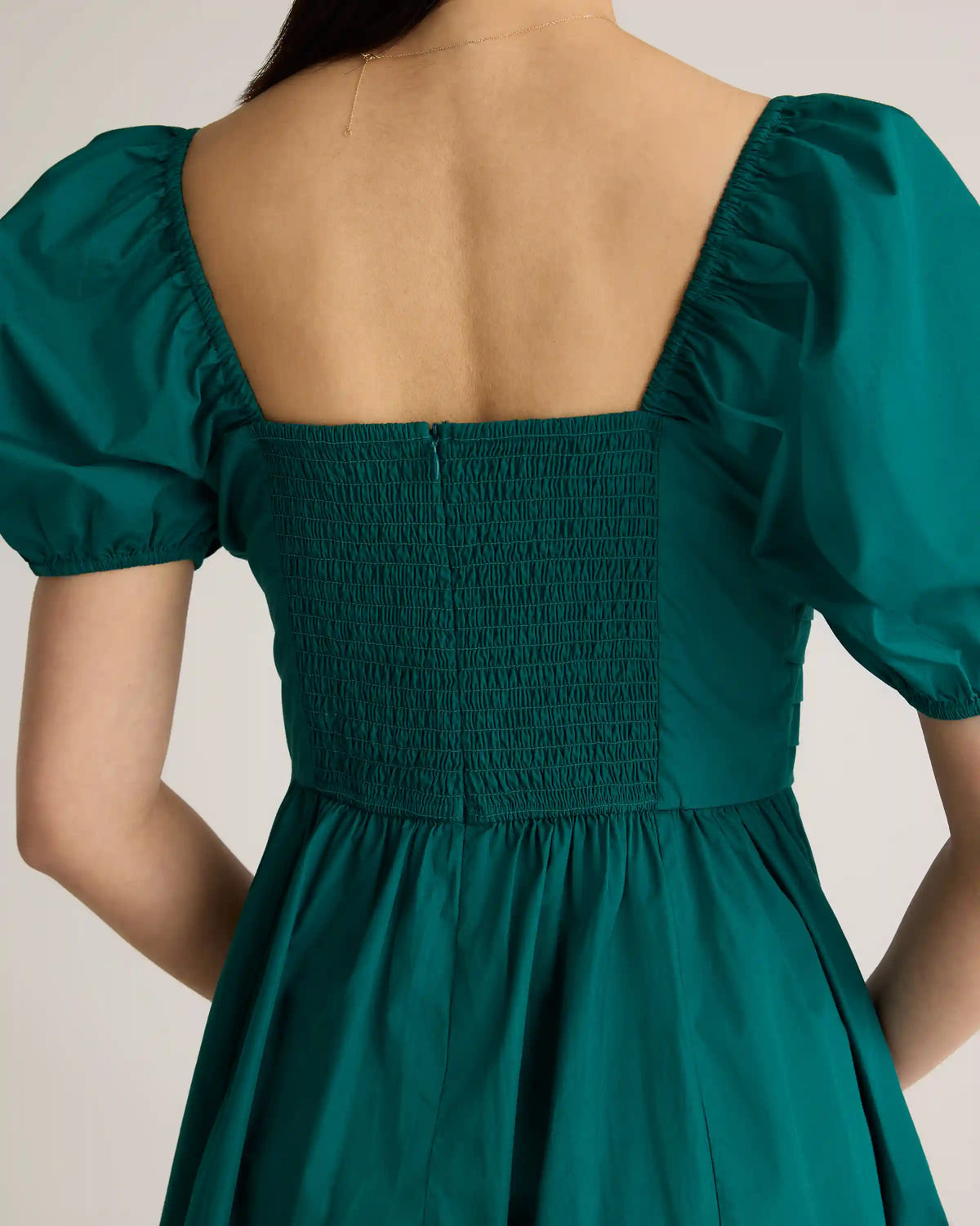 100% Organic Cotton Ruched Mini Dress