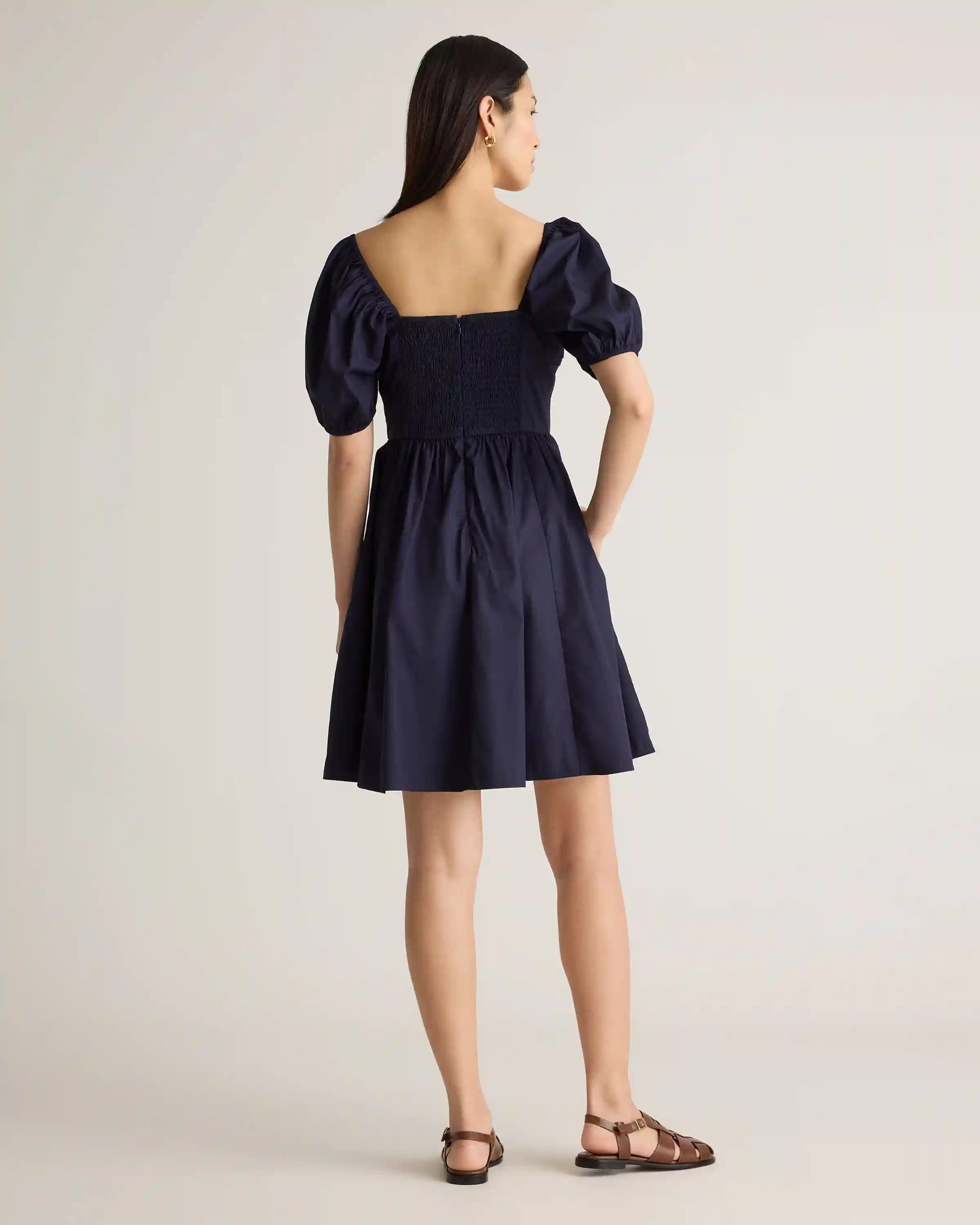 100% Organic Cotton Ruched Mini Dress