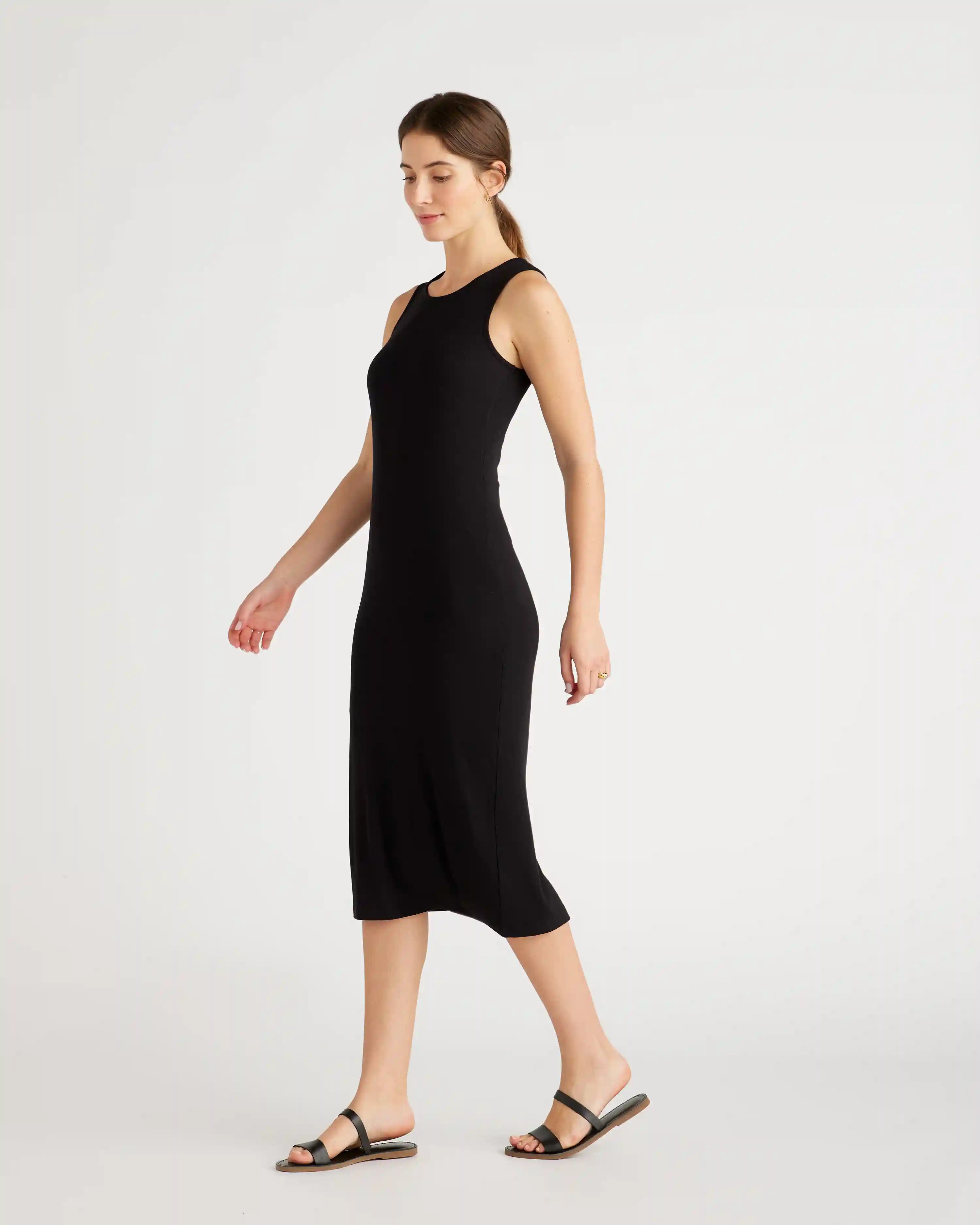 Tencel Rib Knit Sleeveless Dress